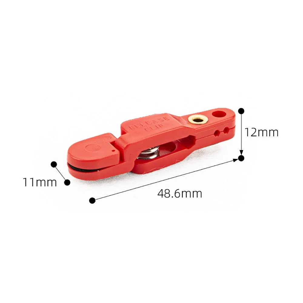 4 Clip a Scatto a Tensione Pesante per aquiloni, Planer, downrigger, Pesca a traina (Rosso)