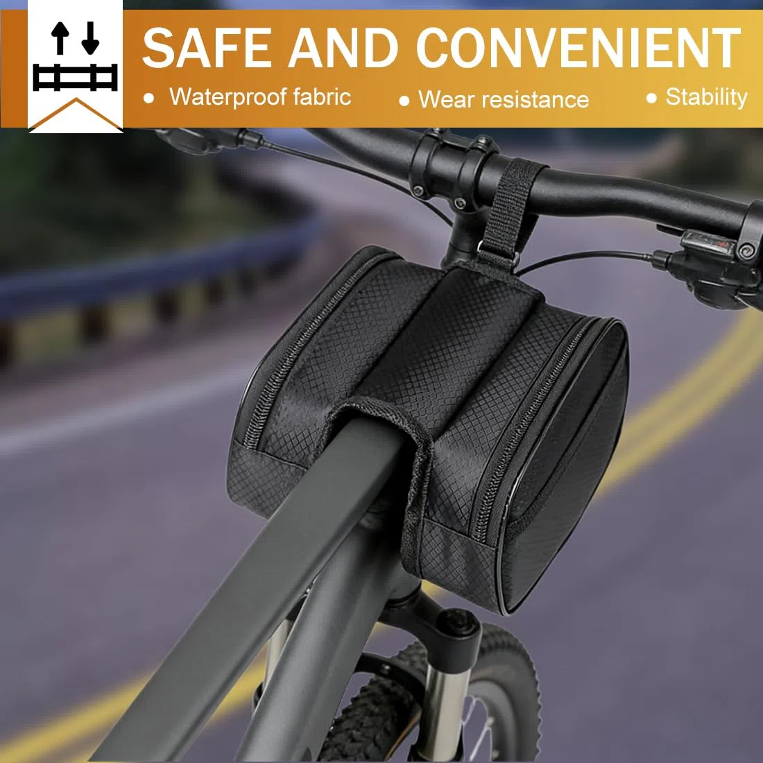 Borsa da Manubrio a Rullo per Bicicletta, con Tracolla, un Accessorio da Ciclismo Professionale per Bici da Strada, da Città e Mountain Bike, Bikepacking e Cicloturismo