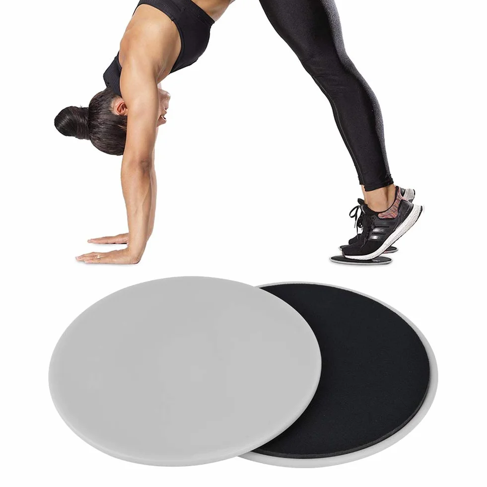 2 X Dischi Scorrevoli a Doppio Lato Core Slider, Dischi Scorrevoli per Fitness Slider per Esercizi Core in ABS Slider a Doppio Lato Core per Esercizi per Sport Allenamento (Grigio)
