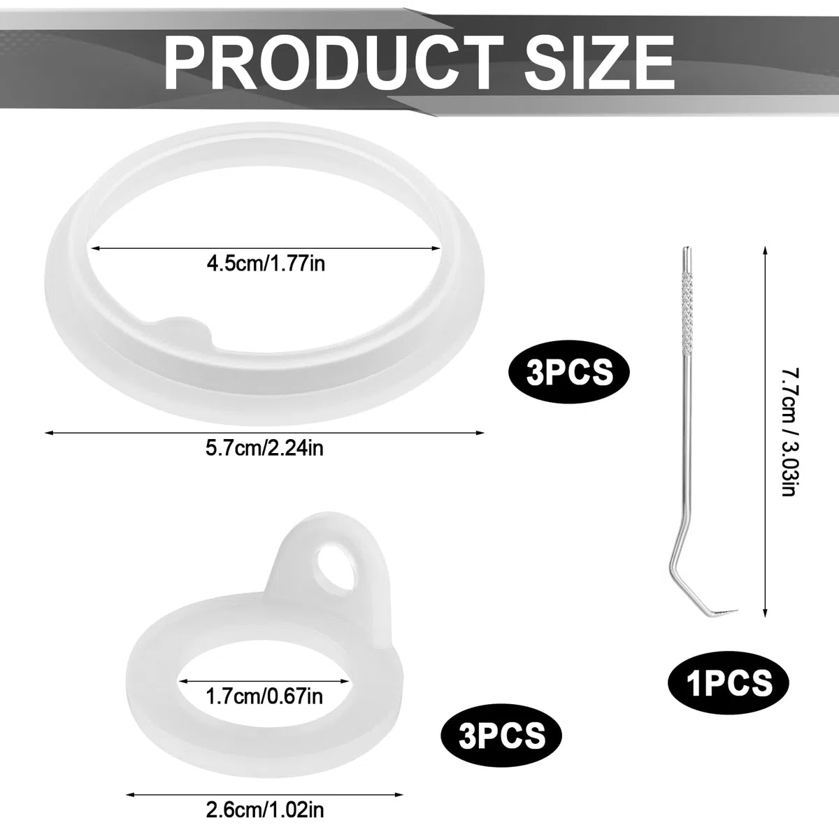 6pz Guarnizioni Ricambio Compatibili con TAKEYA Actives, Anello Tenuta Silicone Anti-Perdite Parti Guarnizione Accessori Ricambio per TAKEYA Actives 18/22/24/32/40oz (Non per TAKEYA Originals)