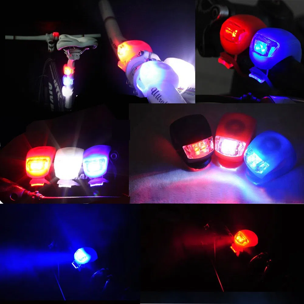4 Pezzi Luci per bicicletta, Luce Bici Anteriore e Posteriore Impermeabile, Intelligente 3 Modalià Bicicletta, Illuminazione Bicicletta Set,Ciclismo Non Ricaricabile, Batterie incluse