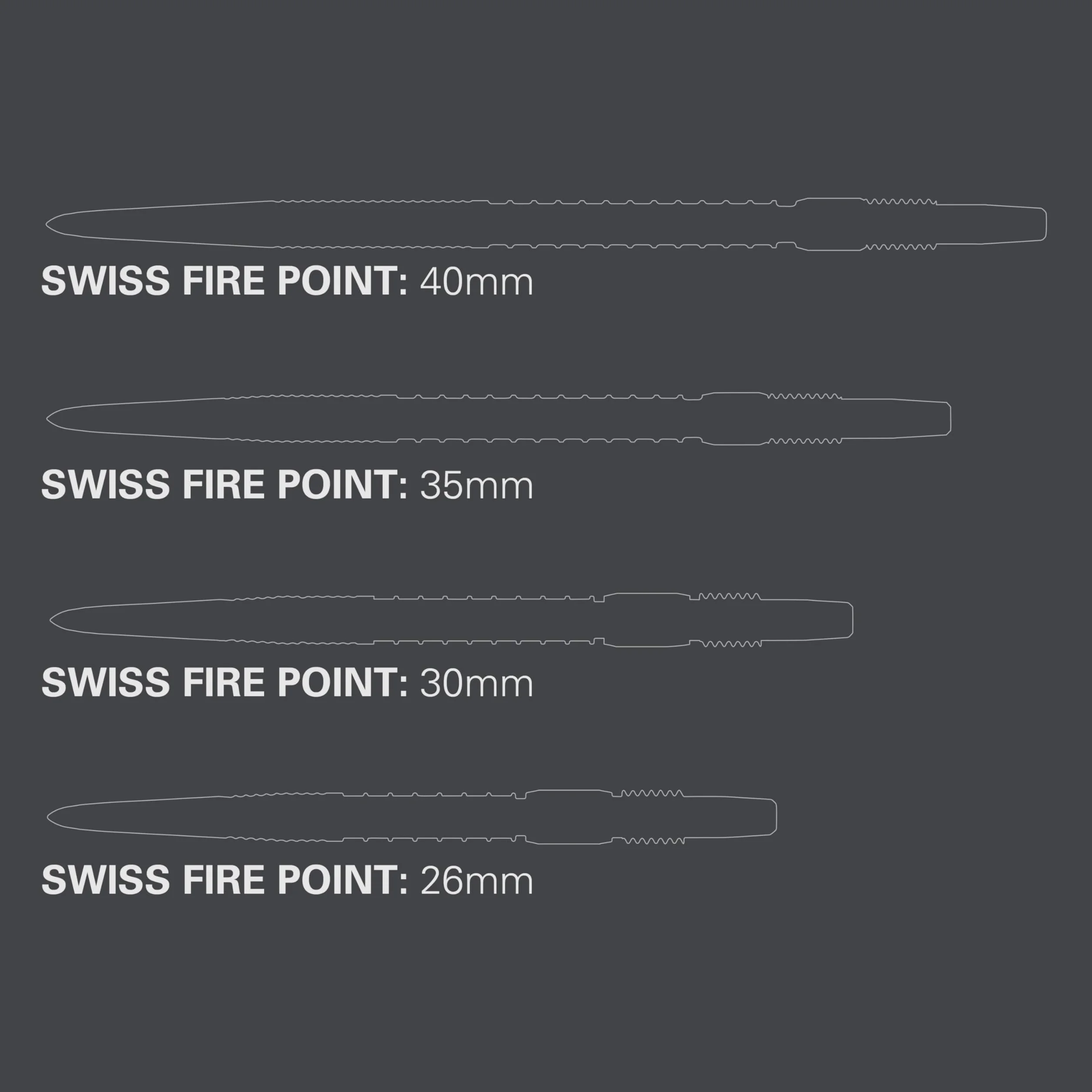 TARGET Freccette Swiss Points - Set di 3 punte per freccette per freccette di fuoco Swiss Point, accessori professionali per freccette