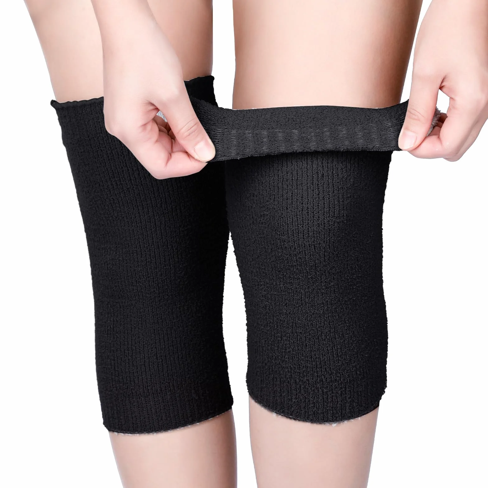 Geyoga Scalda Ginocchia Invernale Guaina Elastica per Ginocchia Cuscinetto Termico per Ginocchia Scalda Gambe Ginocchiere Antiscivolo Protezione per Ginocchia