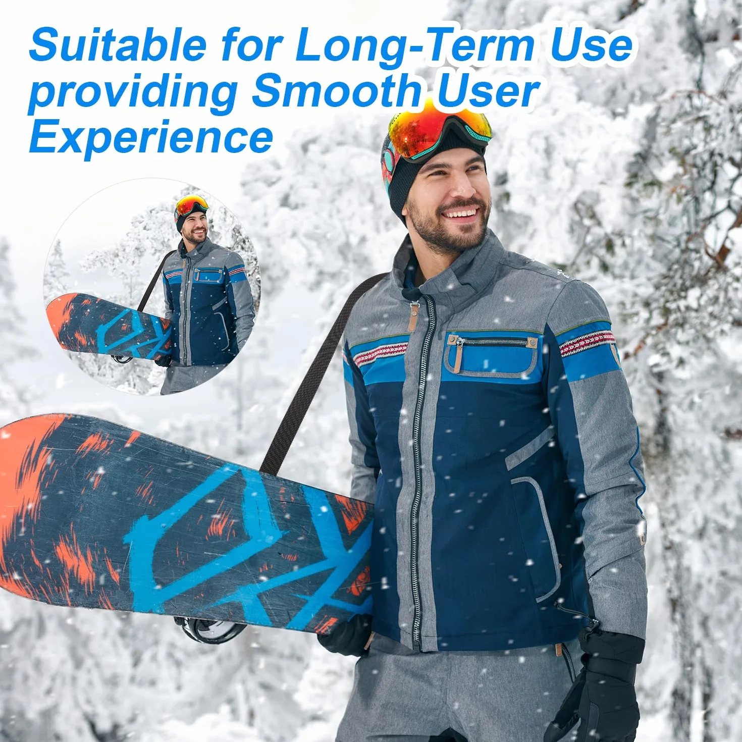 PEUTIER 2 Pezzi Guinzagli da Snowboard, Regolabili Cinghie Attacchi Snowboard Leash Accessori da Sci per Uomini Donne Bambini Adolescenti per Allacciare Gli Scarponi da Snowboard (Nero)