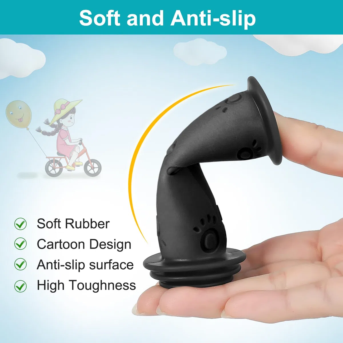 manopole bici bambino,1 Paio 22mm piccola bicicletta, protezione manubrio bici,Antiscivolo Gomma Morbida Bambini Accessori Bicicletta, Lungo 105mm per Scooter, Triciclo,Bambini Corsa Bicicletta