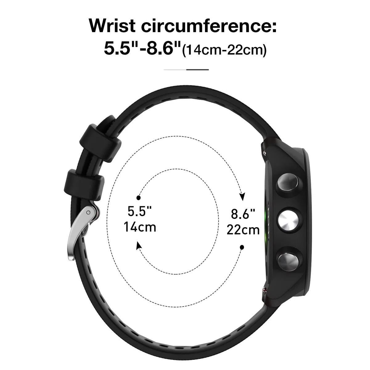 Cinturino per Garmin Forerunner 245/645 Music, larghezza 20 mm, per Garmin Vivoactive 3 Music/Venu/Venu sq
