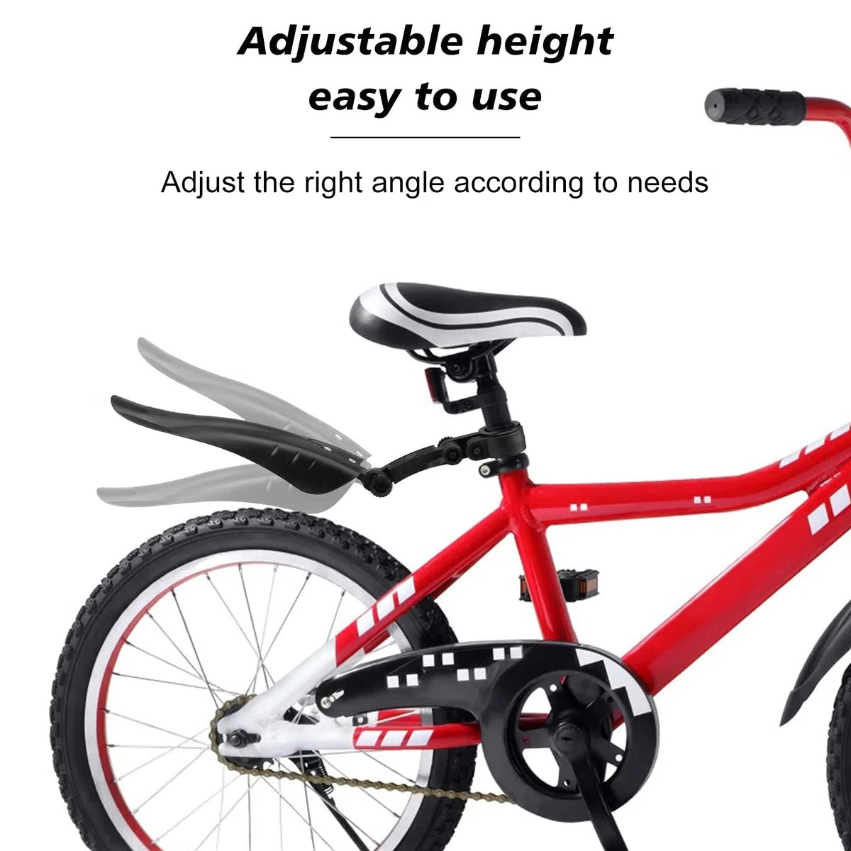 Oumers Parafango per Bicicletta, Parafango Anteriore e Posteriore Regolabile per Bicicletta per Bambini, Parafanghi Bici Facile da Installare per Bici da 14 15 16 17 18 Pollici
