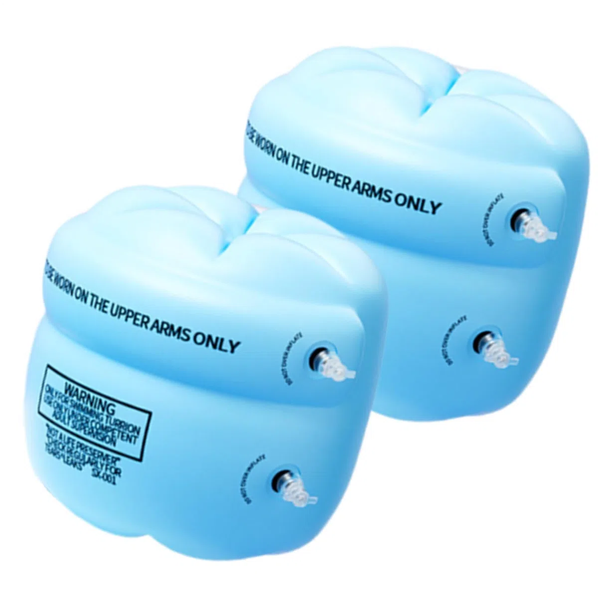 Aufblasbare Schwimmflügel - 25cm Schwimmärmel | PVC Wasser-Auftriebshilfe, 1 Paar Sicherheits-Schwimmflügel Mit Pumpe Für Kinder & Erwachsene, Tragbare Schwimmhilfe Für Pool Sommerferien Und