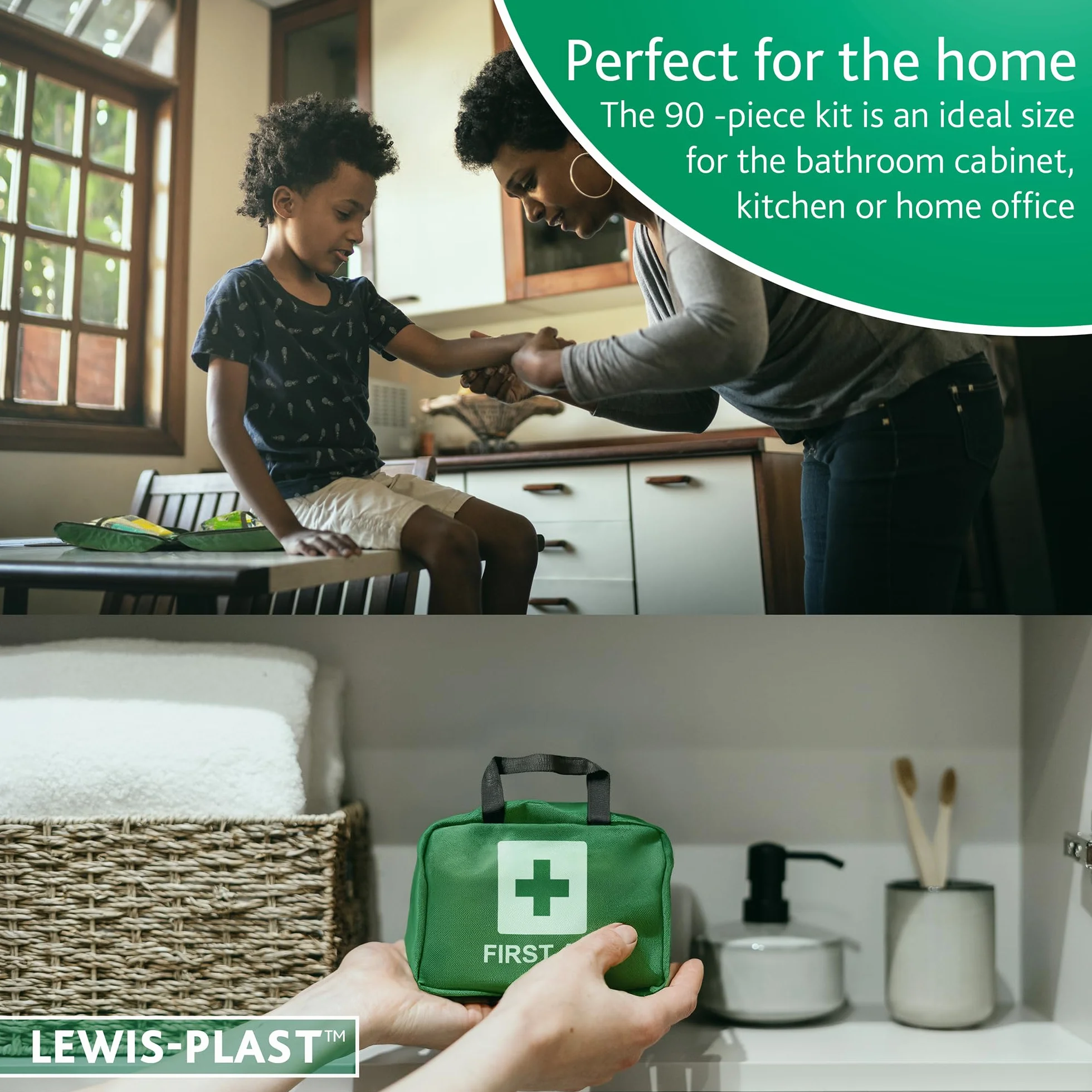 Kit di pronto soccorso premium 90 pezzi LEWIS-PLAST per auto casa lavoro vacanza