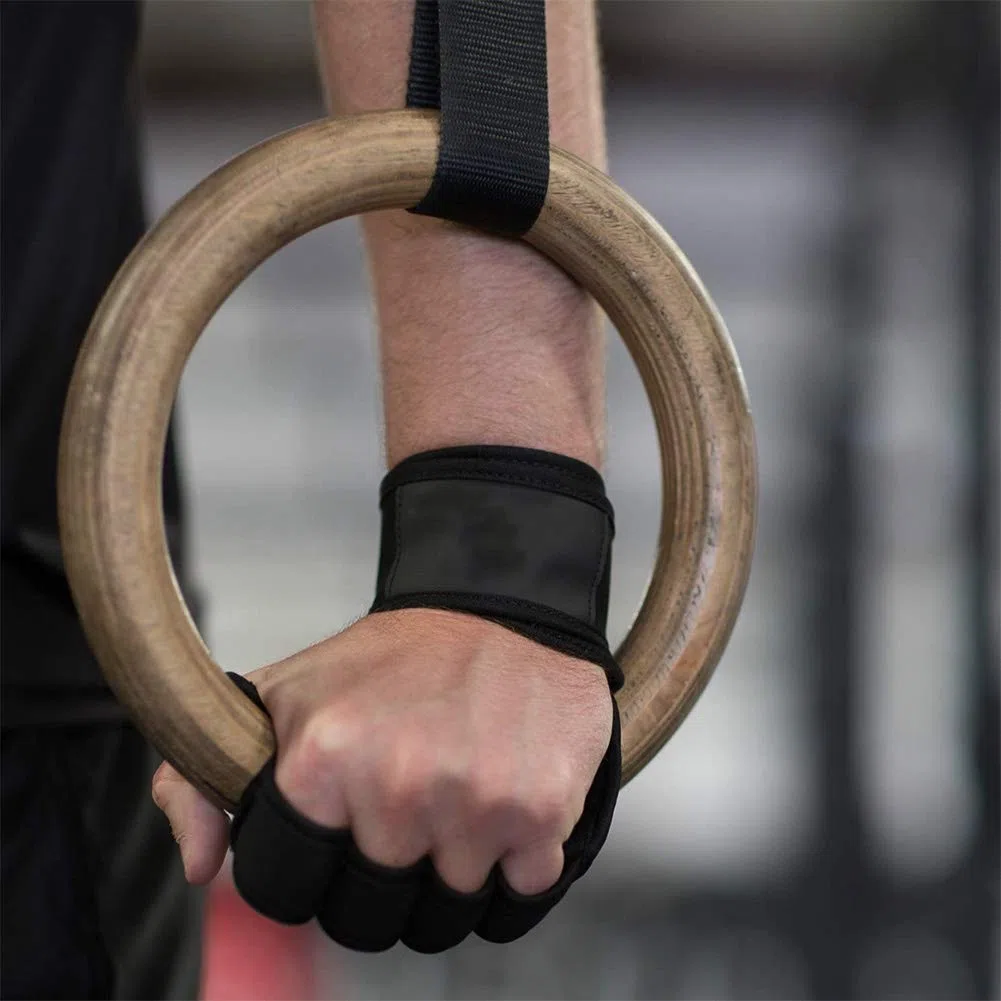 Guanti Palestra Uomo Donna Traspiranti Antiscivolo con Polsiere Guanti Calisthenics Paracalli Crossfit Sollevamento Pesi Fitness Guanti Crossfit Paracalli (Medium)