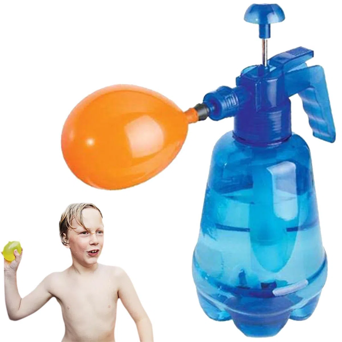 Water Balloon Pump Set - Convenient Air Balloon Water Pump,Hand Air Balloo-n Pumps | Balloons Filling Station Bottle With 500 Balloons Easy To Use For Summer Days