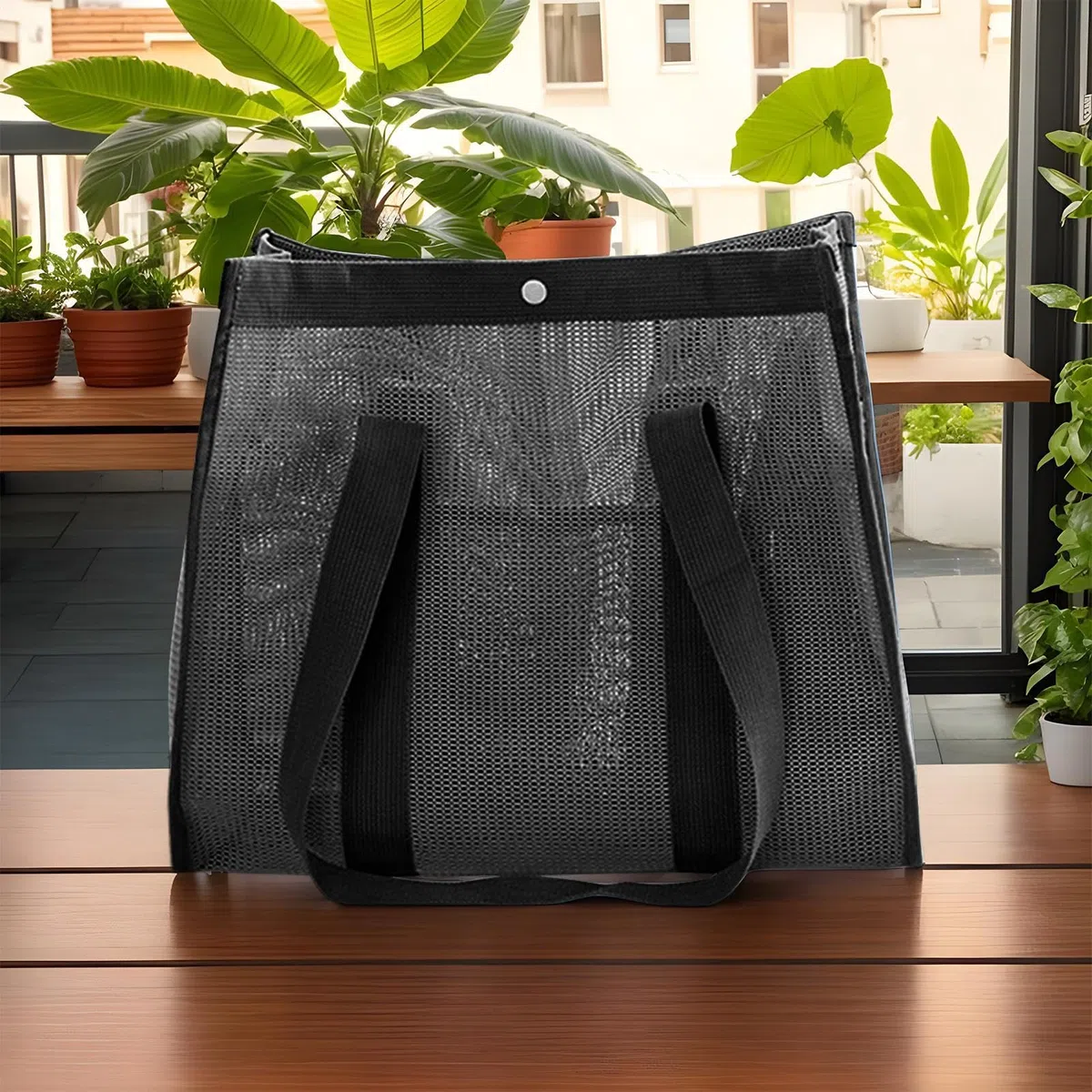 Generico Borsa Mesh Spiaggia,Borsa da Nuoto Grande Pieghevole in Rete - Sporte Riutilizzabili Per Alimentari Da Cucina Ideali Per Viaggi, Crociere, Resort, Picnic E Attività