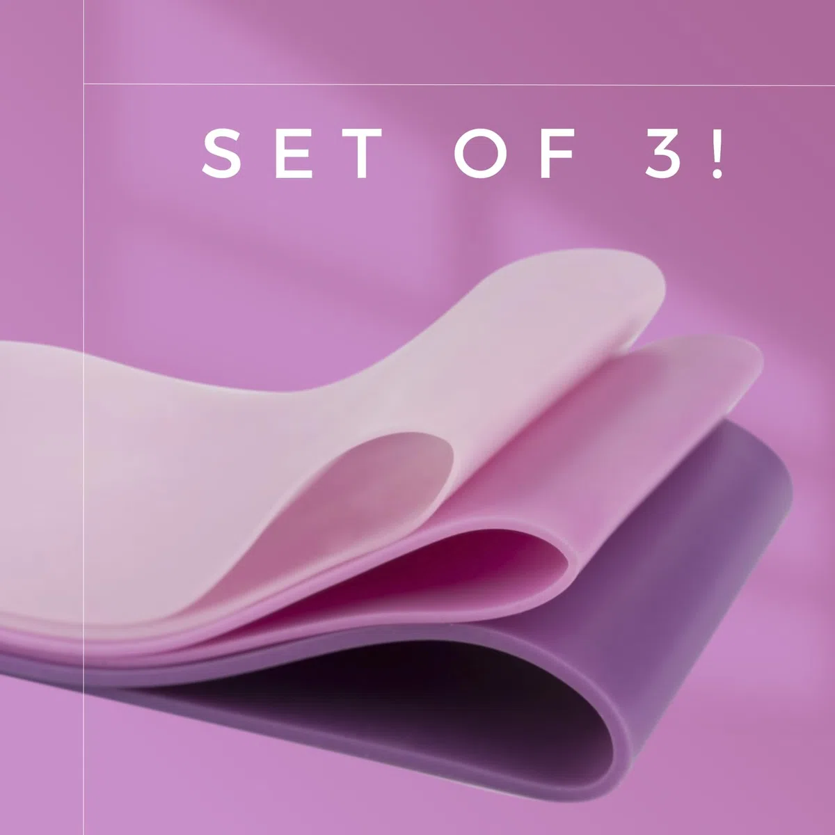 MOMO WAY Banda Elastica Set di 3 Fasce Elastiche Di Resistenza Con 3 Livelli Di Resistenca Fasce Elastiche Fitness Per Crossfit Yoga Pilates Stretching Rosa e Grigie