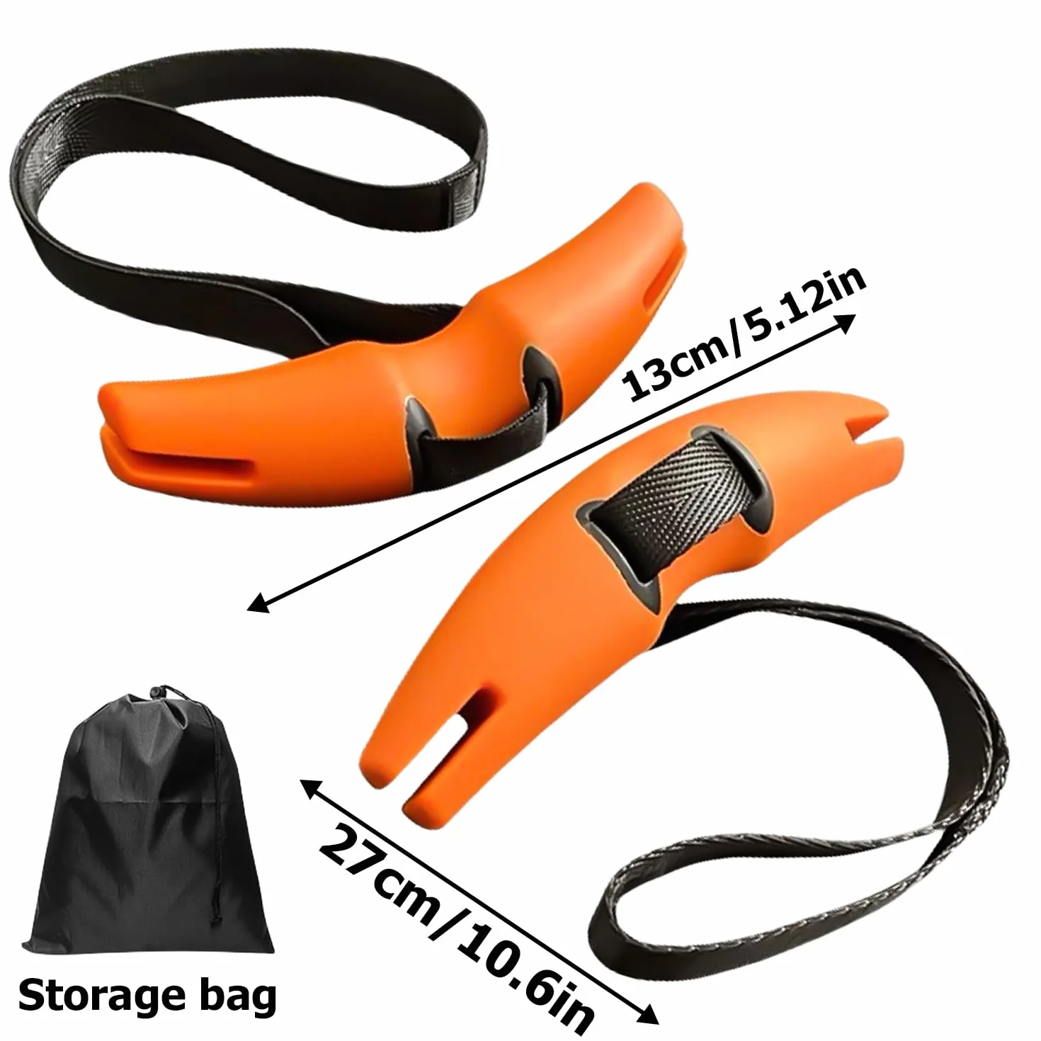 Leikurvo Zj338 Impugnatura per allenamento fitness, impugnatura per canottaggio con fascia di resistenza regolabile, maniglia per cavi, arancione, TPE