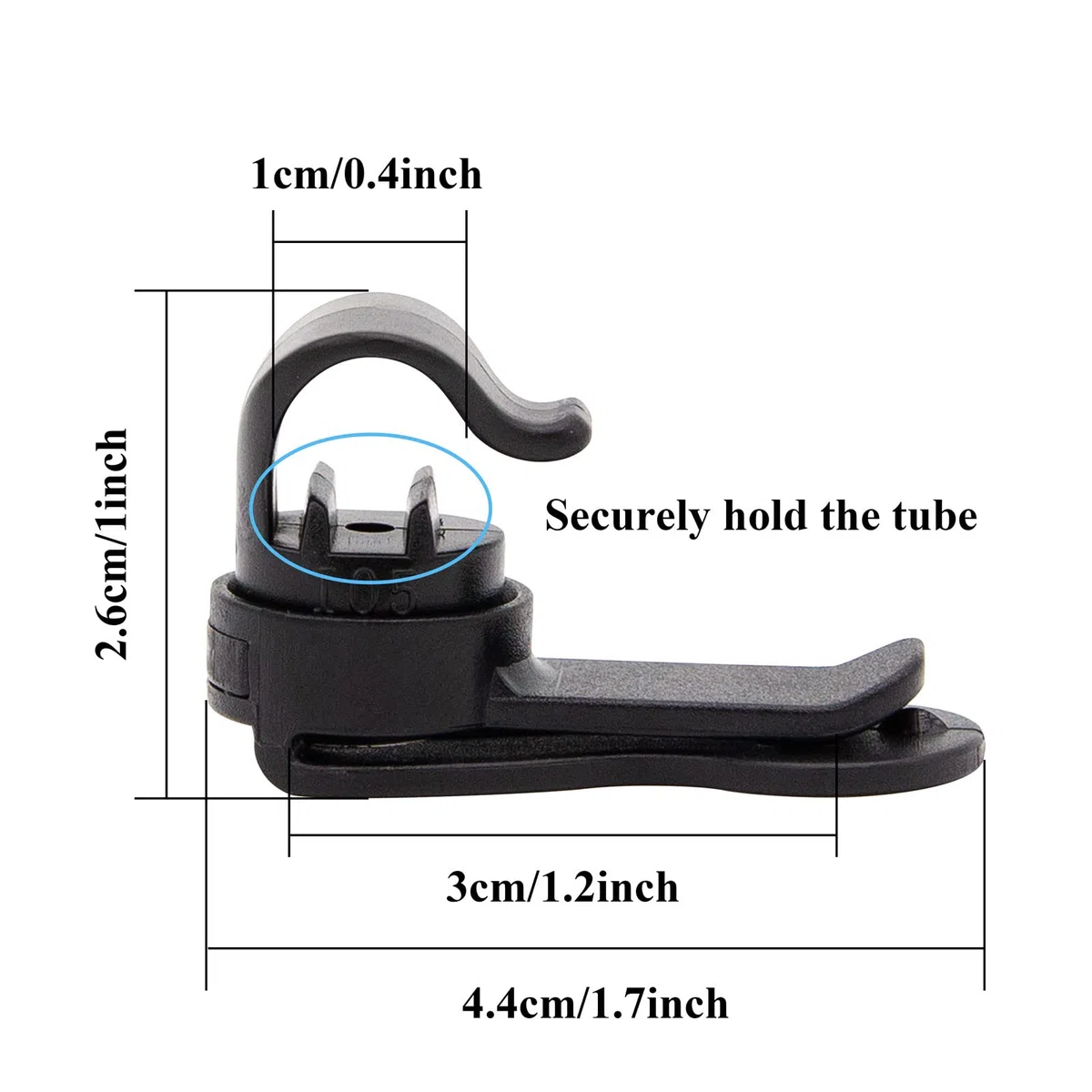 Sacche Idratazione Sacca d'Acqua Tubo Clip, Clip Magnetica, Clip per Tubo dell'Acqua per Bici Tracolla Bottiglia Soft Flask Zaino Bere Zaino Bevitore, Nero