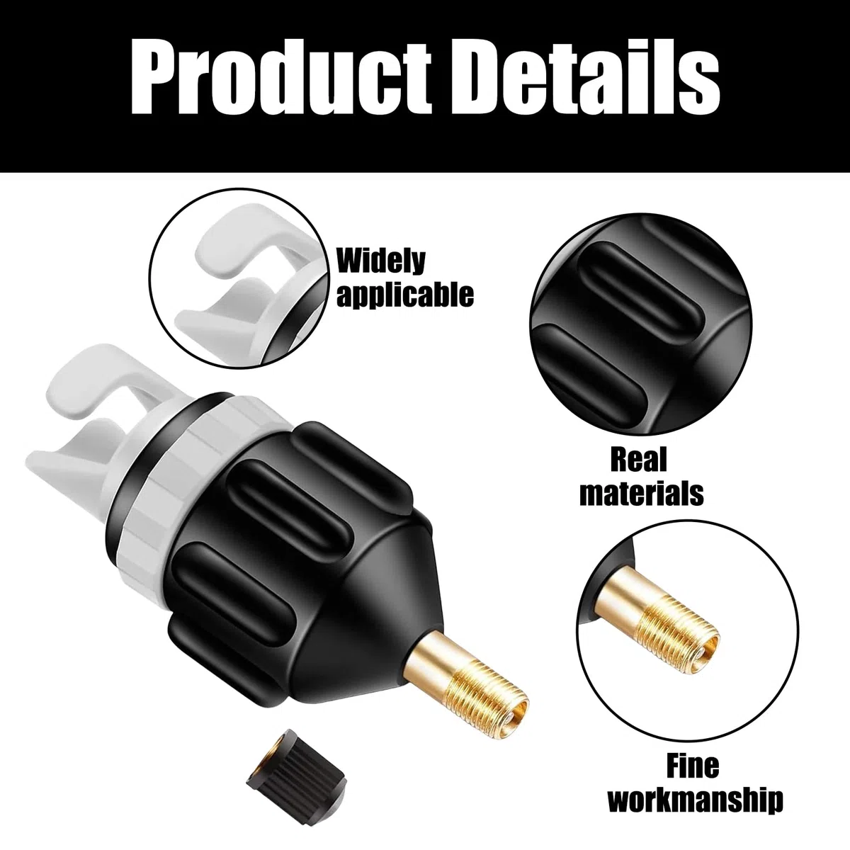Adattatore per Sup Gonfiabile,Gommone Gonfiaggio Elettrica Pompa Valvola Accessori,Surf Tavola Tubo Aria Valvole Adattatori,Kayak Compressore Gonfiatore Pump Ricambio per Campeggio D'aria Trasporto