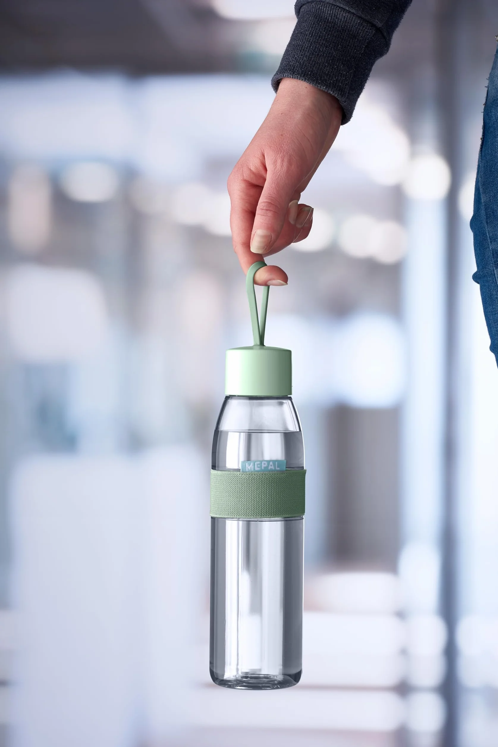 Mepal - Botella de agua Ellipse - Botella de agua reutilizable - Botella a Prueba de Fugas apta para Bebidas Carbonatadas - para Adultos y Niños - Sin BPA - 500 ml - Nordic blue