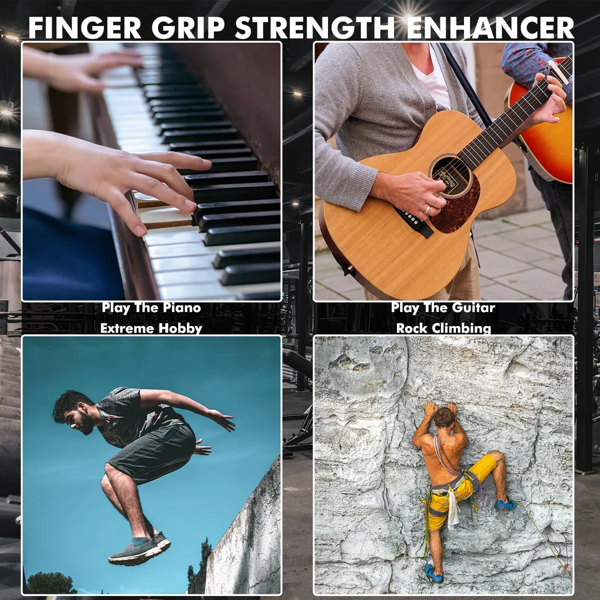 Finger Grip Strengthener 2025, mano avbraccio palla rinforzatore e mano presa esercitazione palle polso rinforzo, per allenare i muscoli delle mani, per la costruzione muscolare, per musicisti