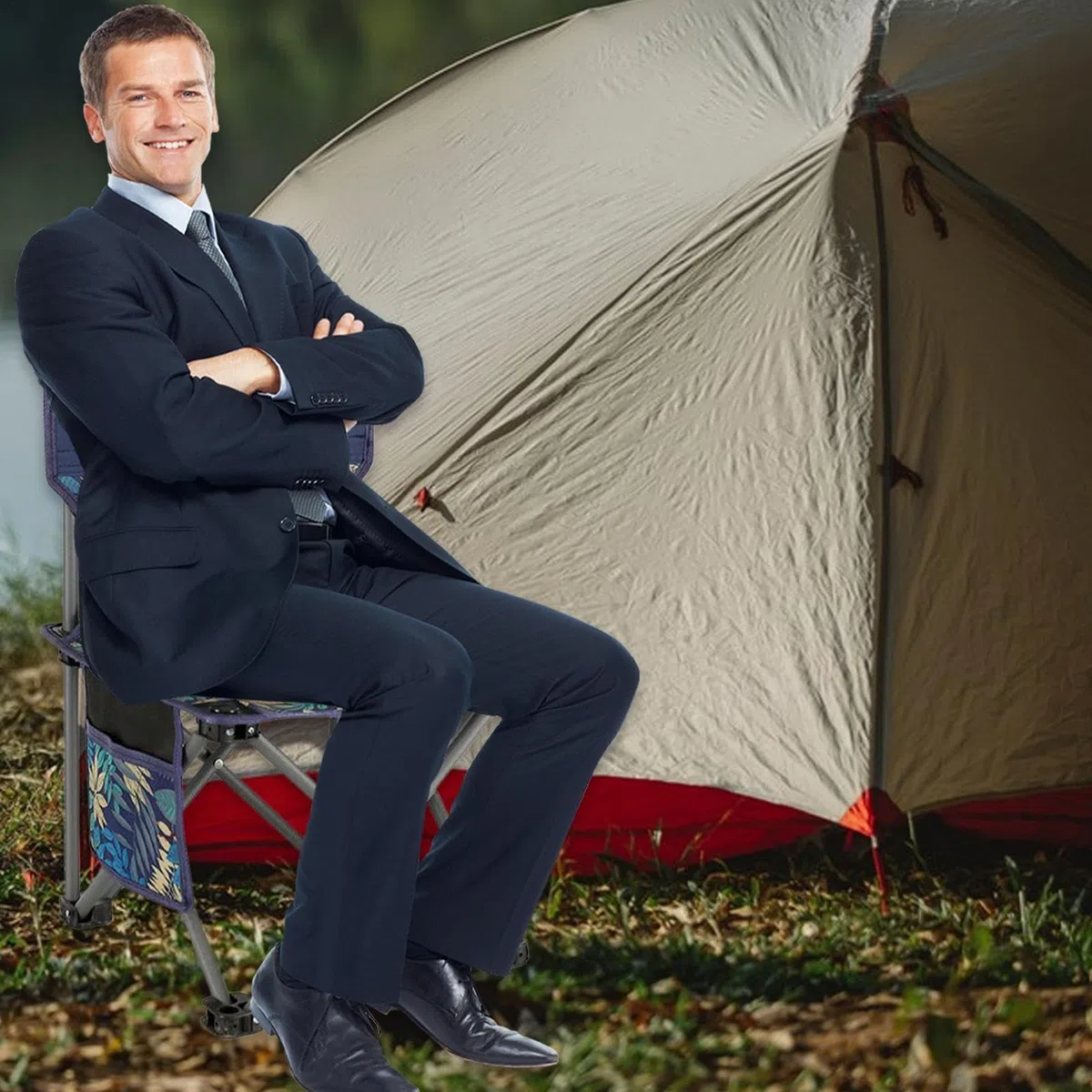 Sedia pieghevole da esterno, sedia da campeggio portatile, Sedia da campeggio portatile Mobili da esterno, Sedia zaino con supporto tascabile laterale 286 libbre per avventure all'aria aperta, viaggi,