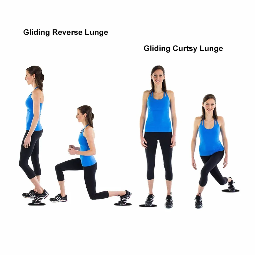Core Sliders Fitness, Dual Sided Gliding Discs Gliders Uso su Moquette o Pavimenti in Legno per Allenamento Addominali, Yoga, Pilates, Crossfit, Palestra e Casa - Tutte Le Superfici Esercizio