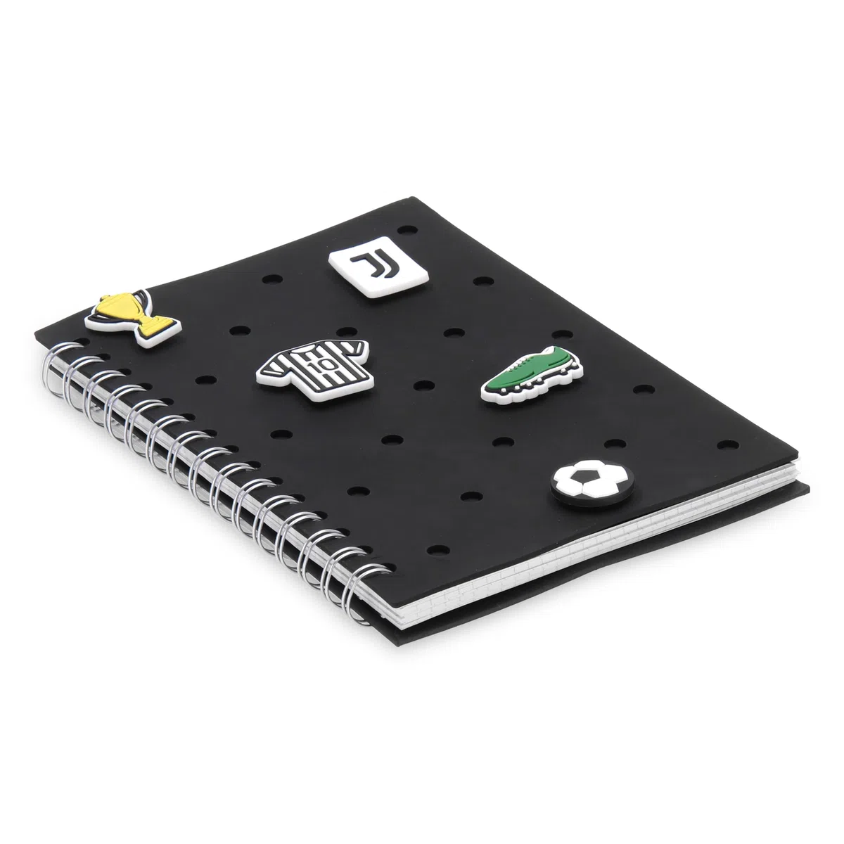 Juventus - Notebook con Patch, Quaderno a Quadretti, Prodotto Ufficiale