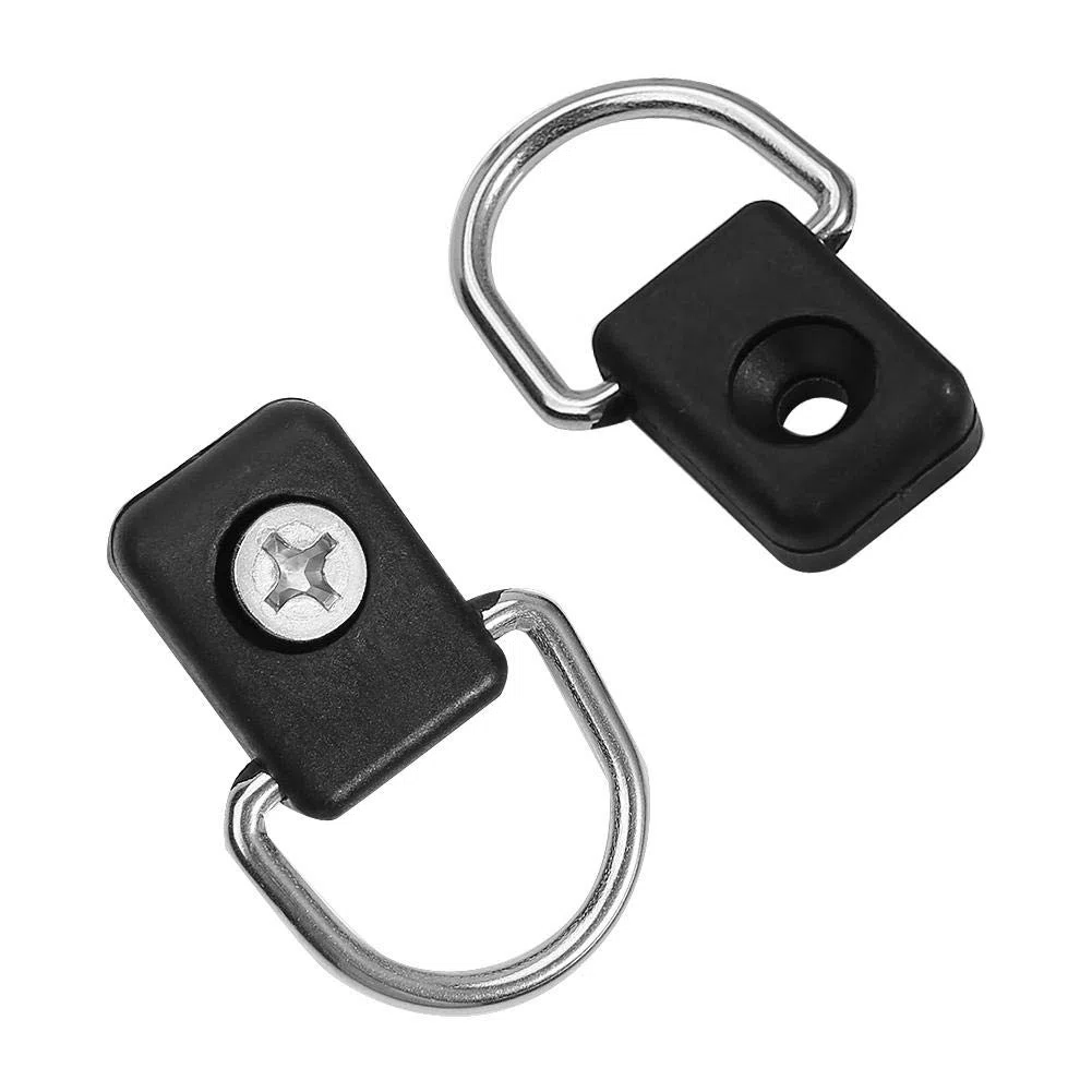 10pcs nero pesca D anello, leggero canoa kayak pesce rigging D anello con viti M6 per bungee barca accessori forniture