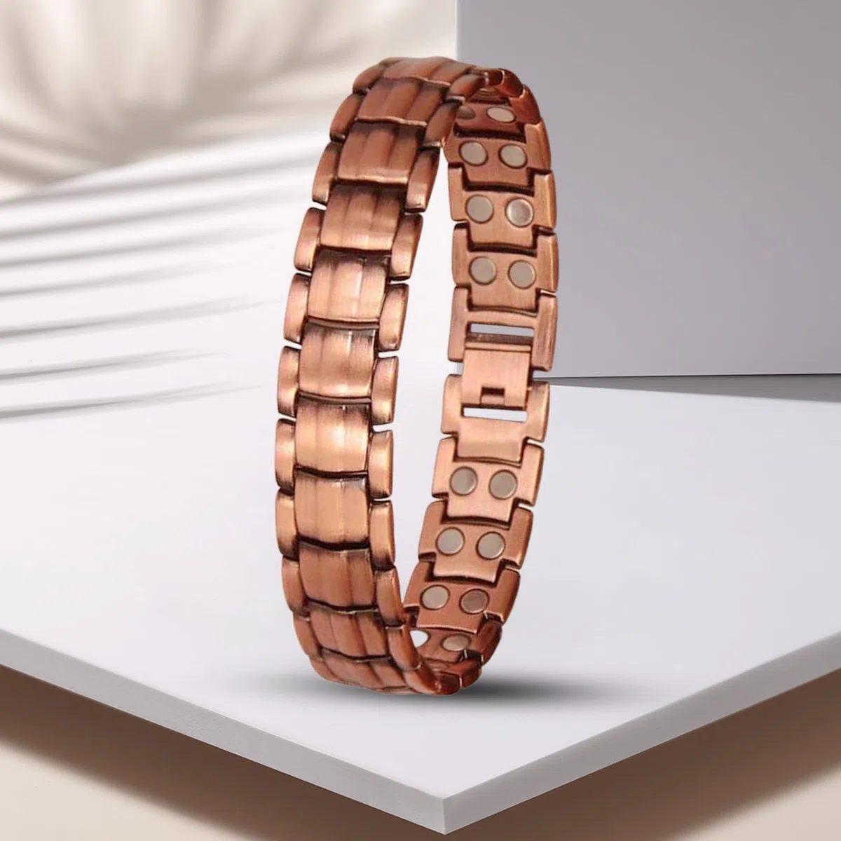 Bracciale In Rame Per Uomo | Gioielli Di Braccialetti Magnetici In Rame Puro | Cinturino Regolabile Per Ufficio Palestra Viaggio Golf Tennis Esterno Compleanno