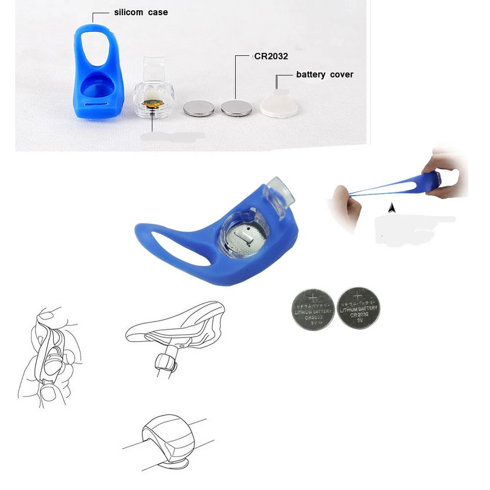 4 Pezzi Luci per bicicletta, Luce Bici Anteriore e Posteriore Impermeabile, Intelligente 3 Modalià Bicicletta, Illuminazione Bicicletta Set,Ciclismo Non Ricaricabile, Batterie incluse