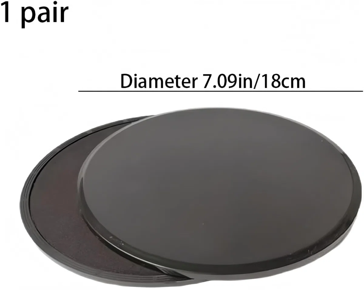 Dischi di Scorrimento 2 Pezzi Dischi Scorrevoli per Fitness,Core Sliders Esercizio Cursori,Sliders Fitness Doppio Lato,Esercizio Disco Scorrevole per Allenamento Completo del Corpo(Nero)