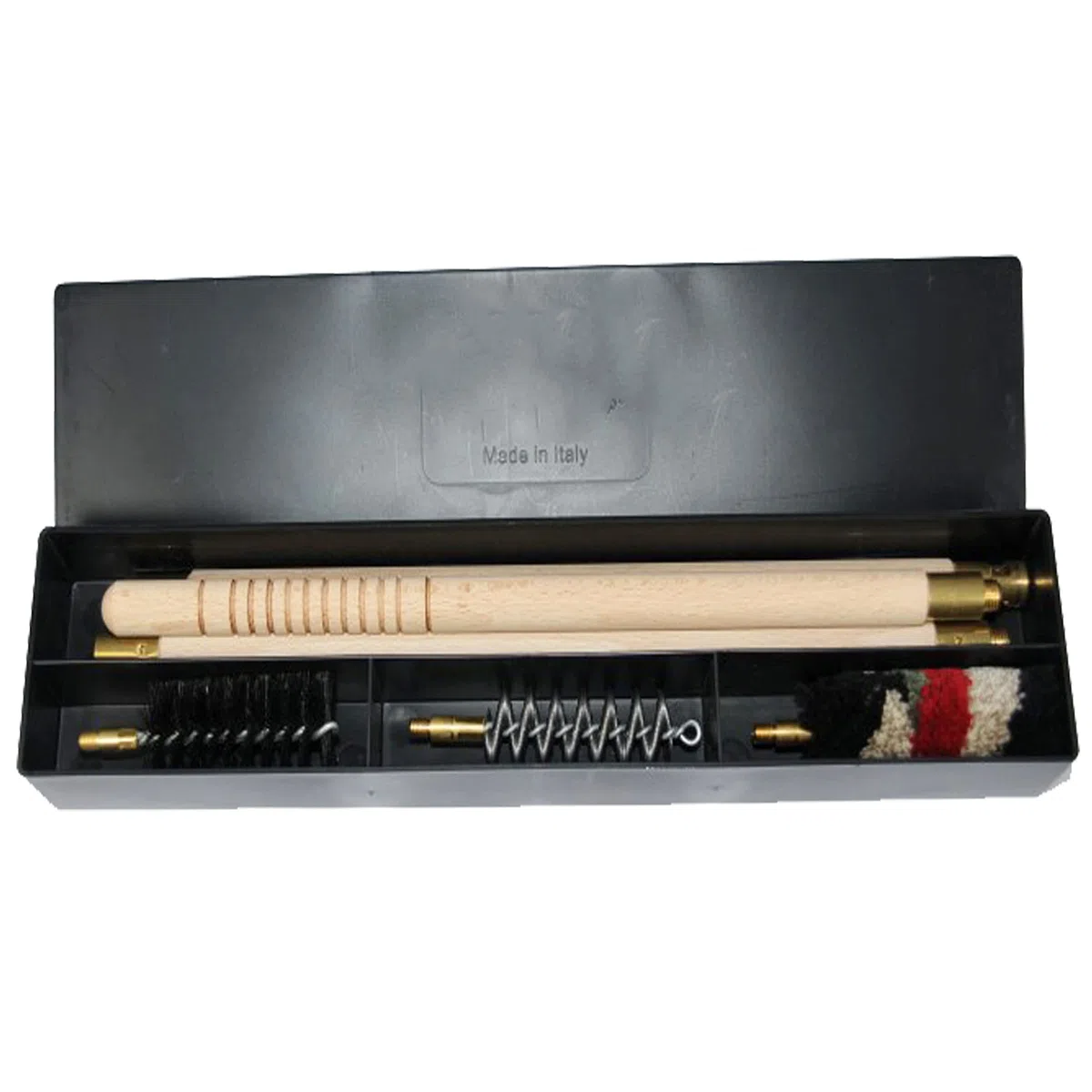 Kit Pulizia Fucile Calibro 12-20 Completo Scatola Asta Con Scovoli