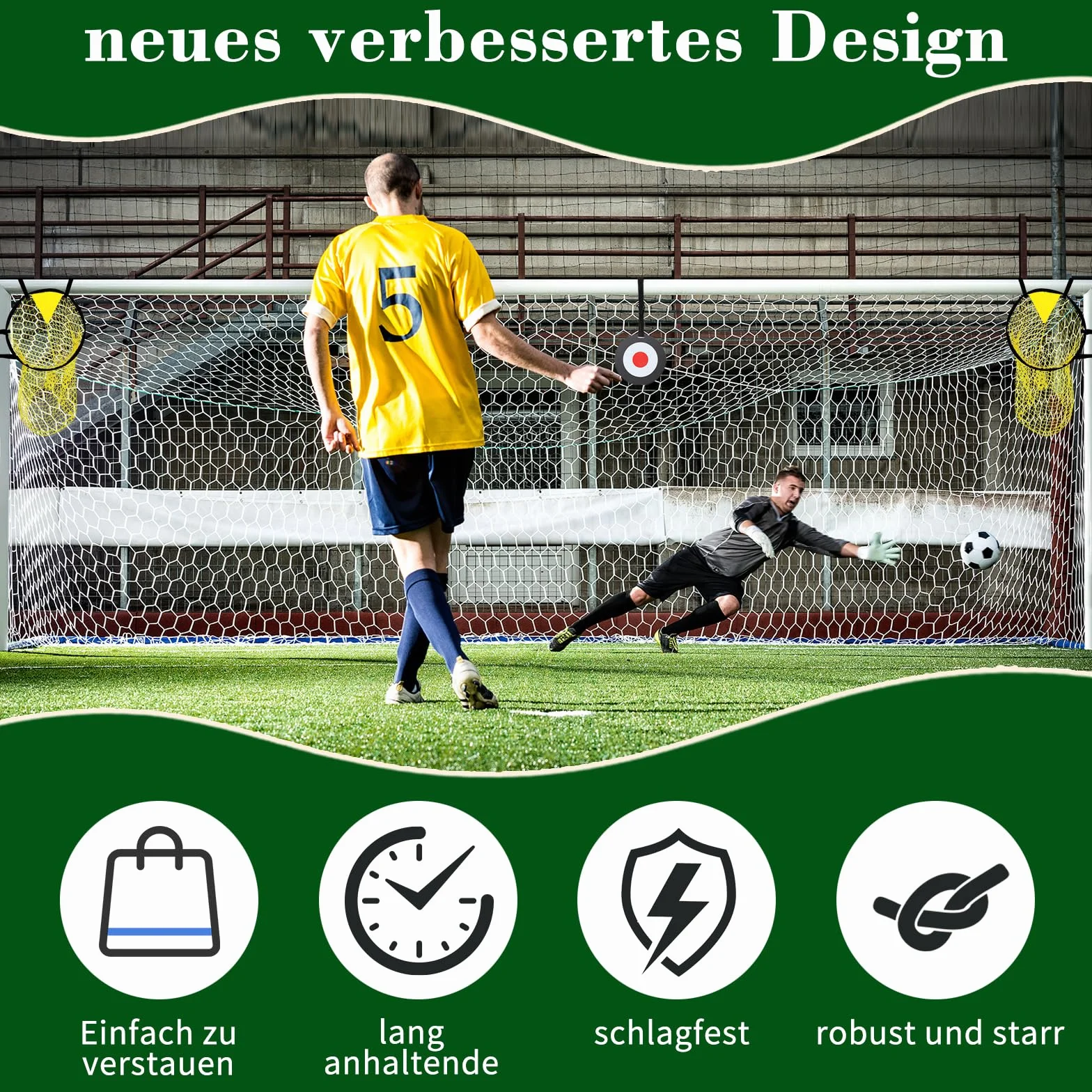 3 accessori per allenamento da calcio, inclusi cancello per cancelli da calcio e cancelli da calcio per giardino, bambini, accessori per l'allenamento del calcio, con bersaglio mobile