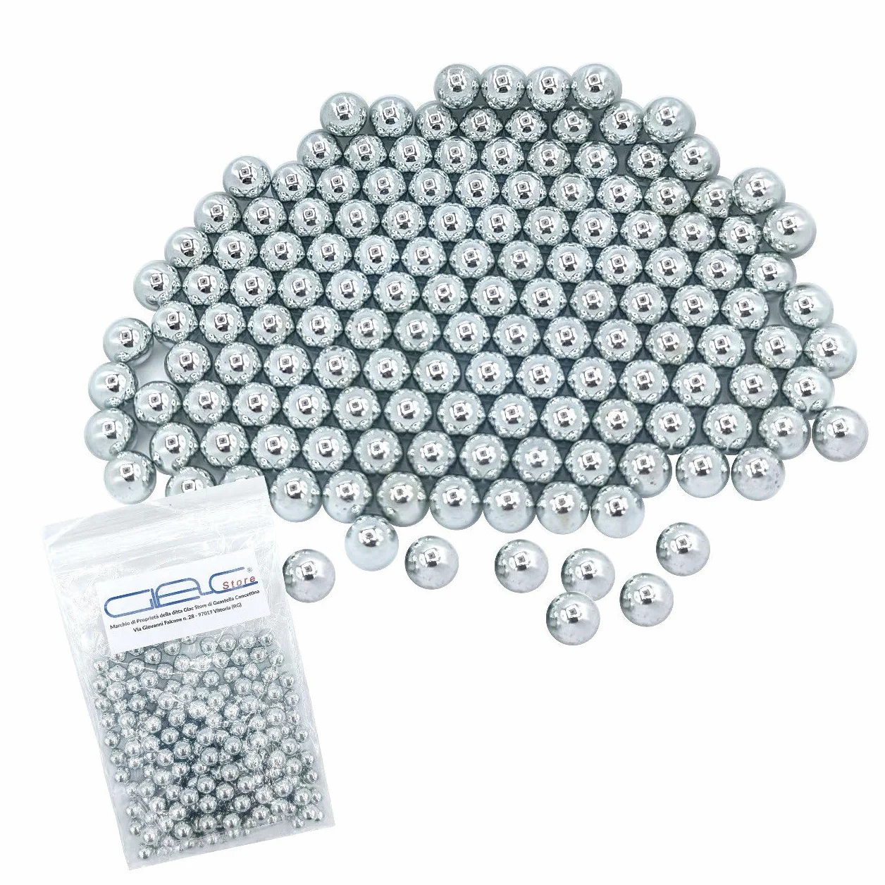 250 Pz Pallini in Acciaio Metallo da 6 mm per Softair Soft Air Pistole Fucili 0,80 Grammi Calibrati per Airsoft