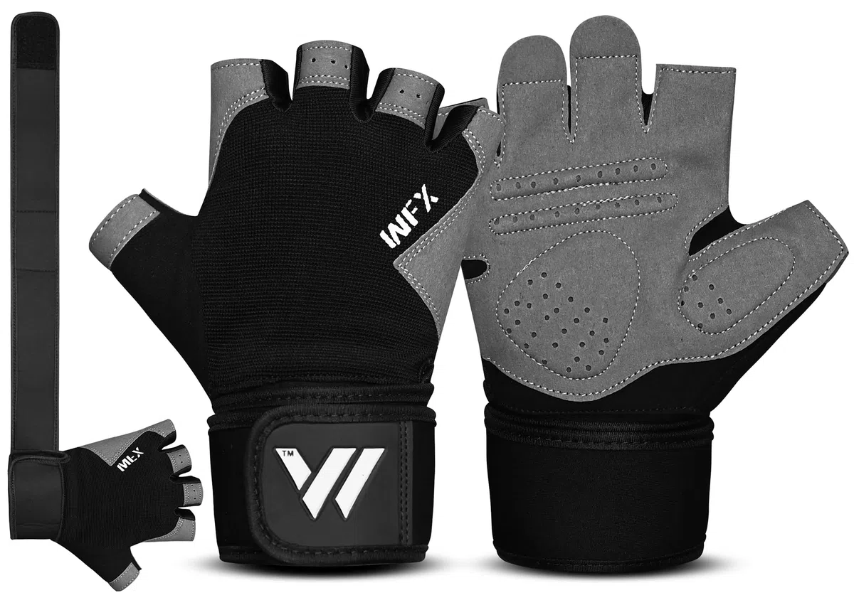 WESTWOOD FOX Guanti da palestra Fitness Training Anti Slip Shock Assorbenti Sollevamento Pesi Guanti Imbottiti Grip Traspirante Senza dita Supporto Allenamento per Uomini Donne