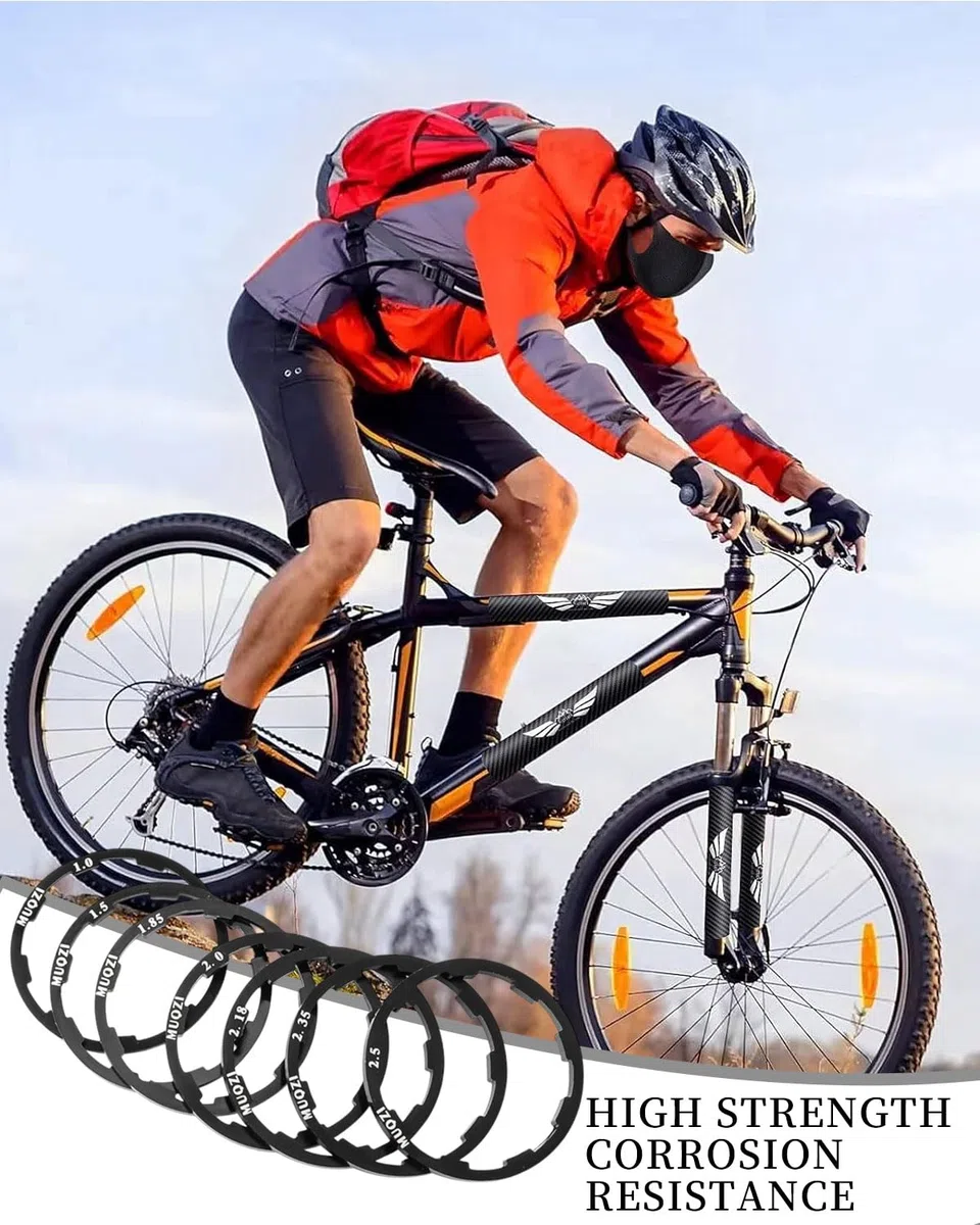 7 PCS Distanziali Pacco Pignoni, Distanziale Bici del della Bici Spacer Guarnizione della Rondella dell'asse Movimento Centrale della Bicicletta,rondelle per ruota libera della bicicletta