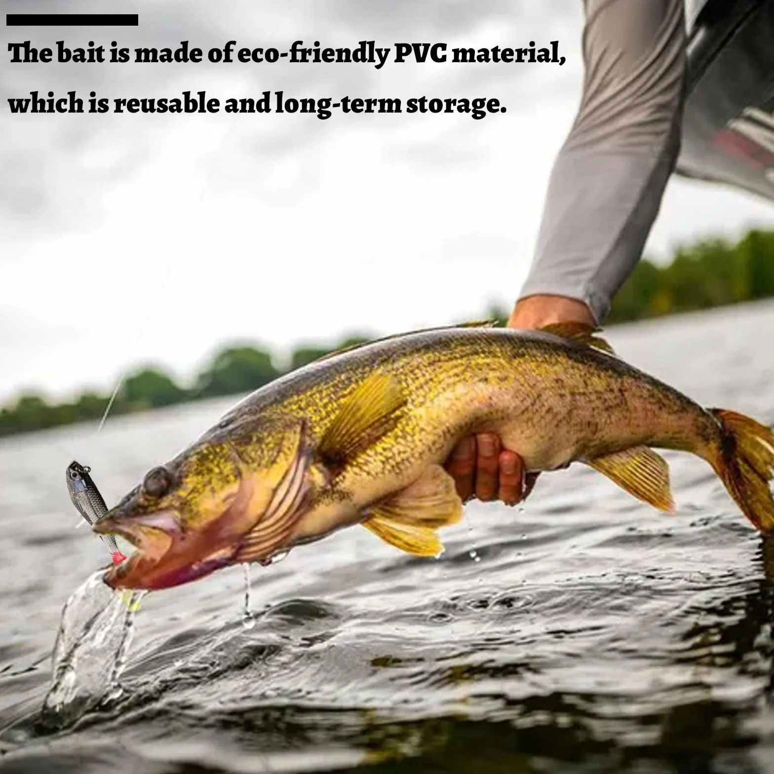 DWE 5PCS esche da pesca, 3D occhi morbida da pesca singolo gancio esche esche artificiali