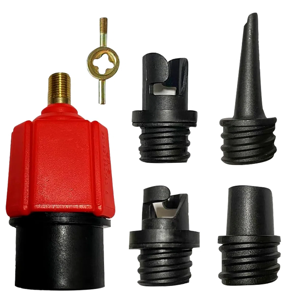 Attacco Pompa Aria, Con 4 Ugelli Adattatore Pompa Aria, Adattatore di Pompas SUP, Adattatori Pompas, Accessori Adattatori per Valvole Dell'aria per Kayak, Gommoni, Pagaie SUP, Barche da Pesca