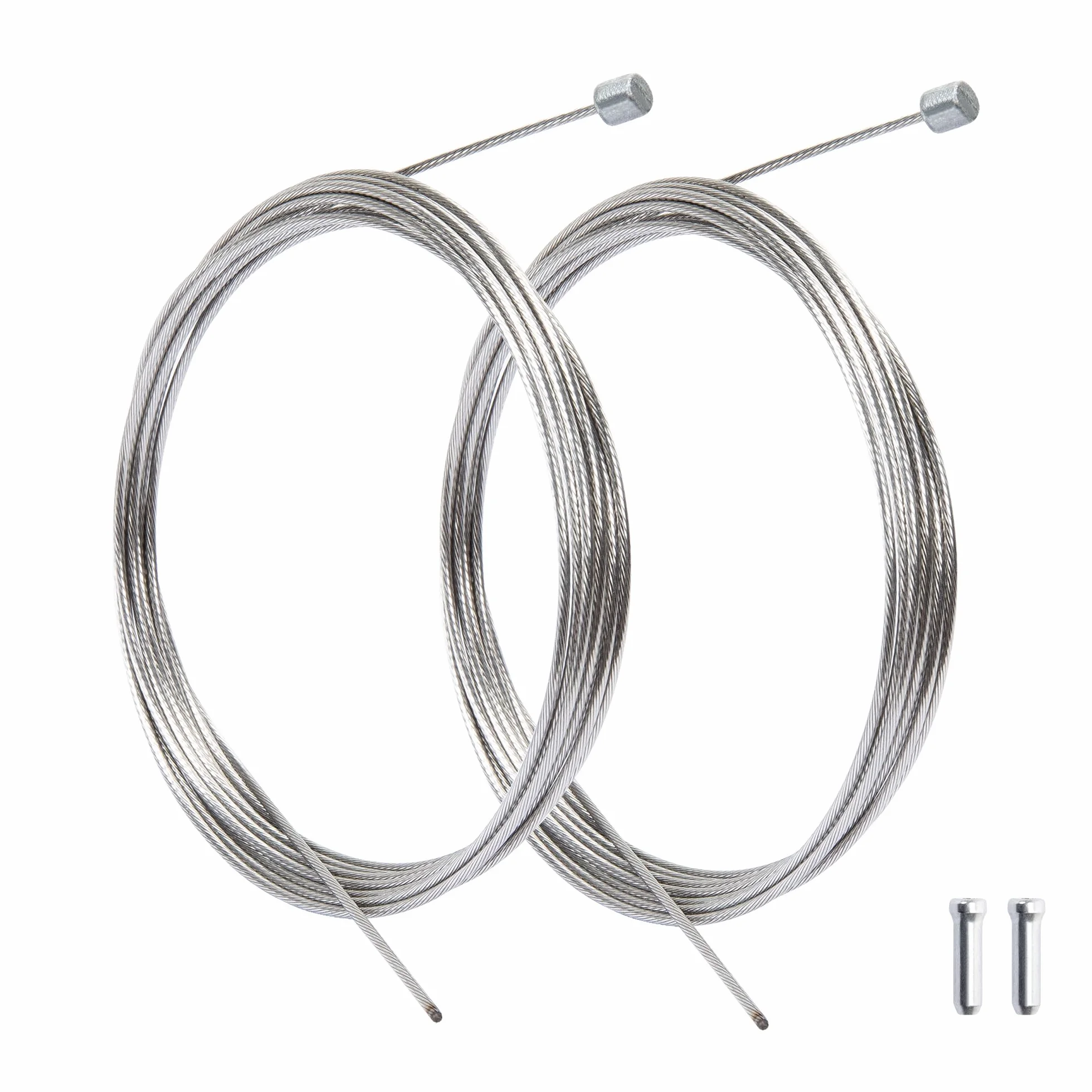 Cavo del cambio universale per bicicletta, confezione da 2 pezzi, cavo in acciaio inox, Ø 1,2 mm x 2100 mm, set completo per deragliatore su bici da corsa, mountain bike, city bike