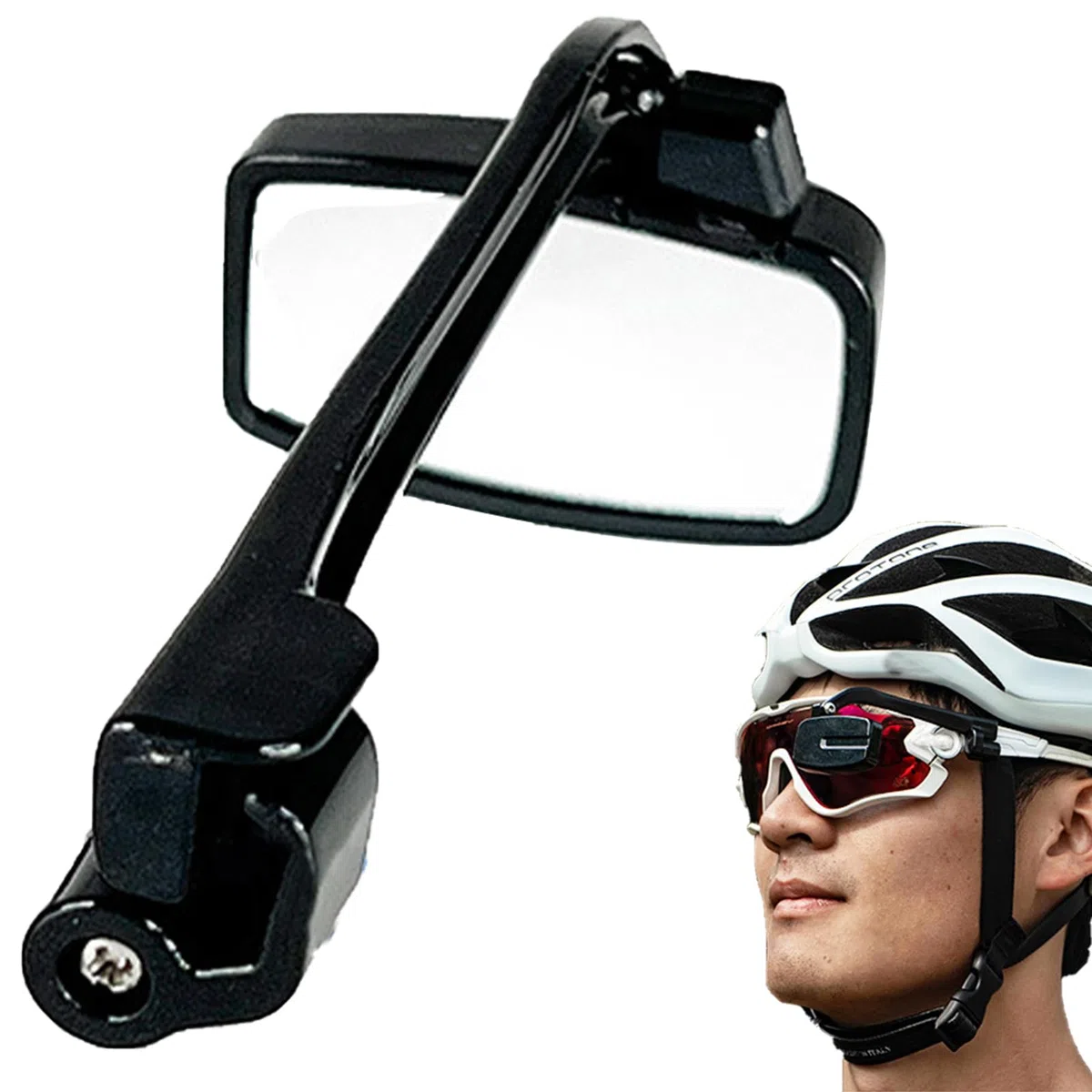 Specchietti retrovisori per occhiali, 3,62x1,18x1,61 pollici Specchio per occhiali con visione chiara, Specchietto per occhiali da bici leggero, Specchietto retrovisore per ciclismo Specchietto granda