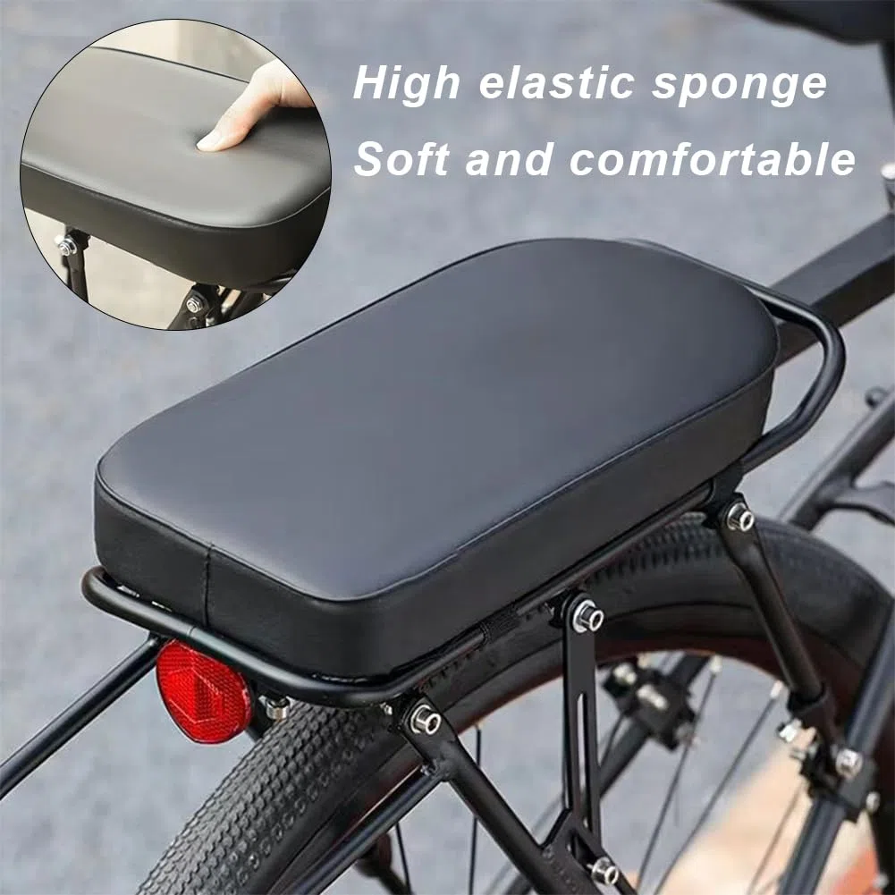 Cuscino Posteriore spessato per biciclette, sedile cuscino bambini, PU spugna morbida, accessori per bici