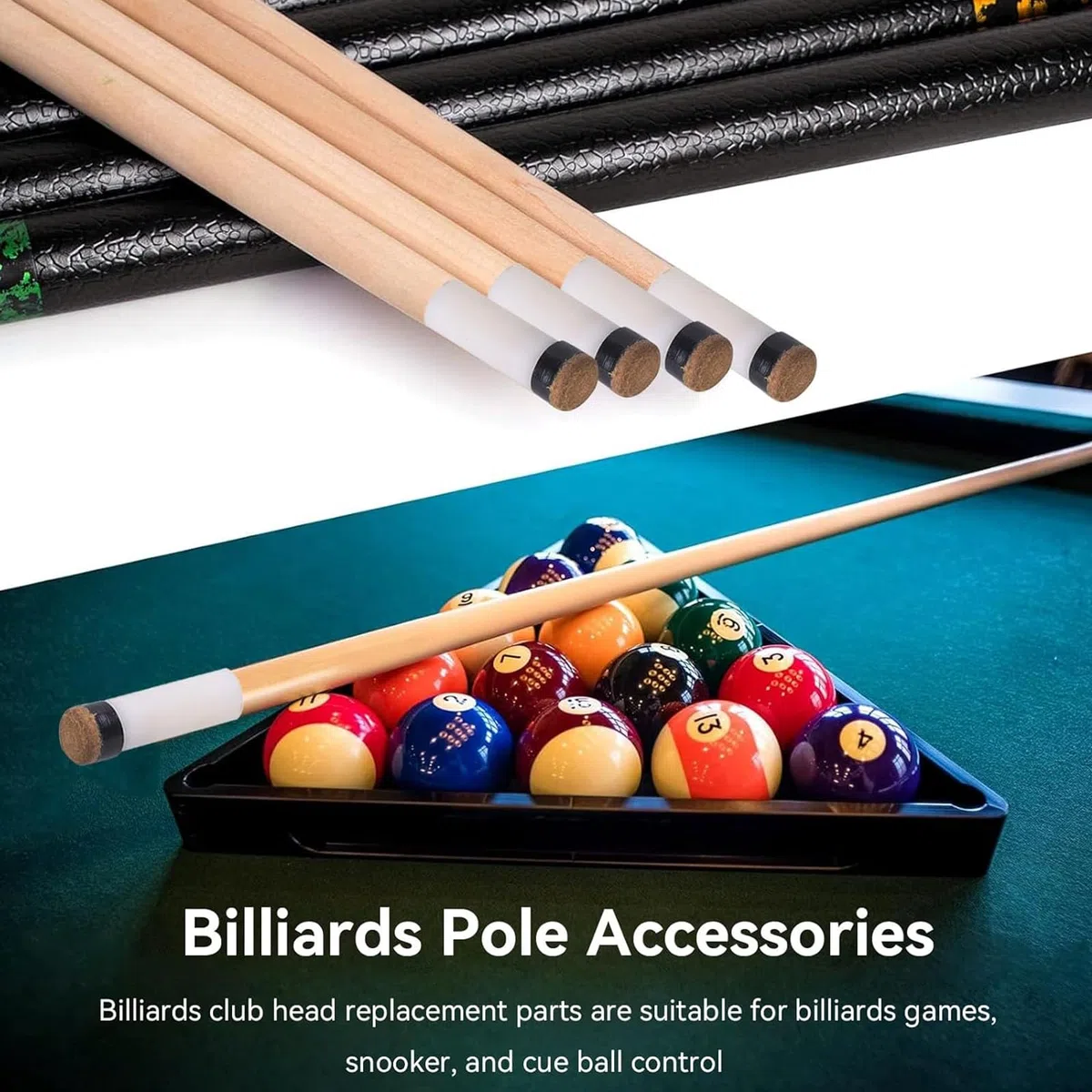 10 Set Puntali da Avvitare per Stecca da Biliardo 10mm, Puntali per Stecche da Biliardo Rigidi, con Ghiere in Plastica per Stecche da Biliardo di Ricambio Accessori Biliardo per Feste Club