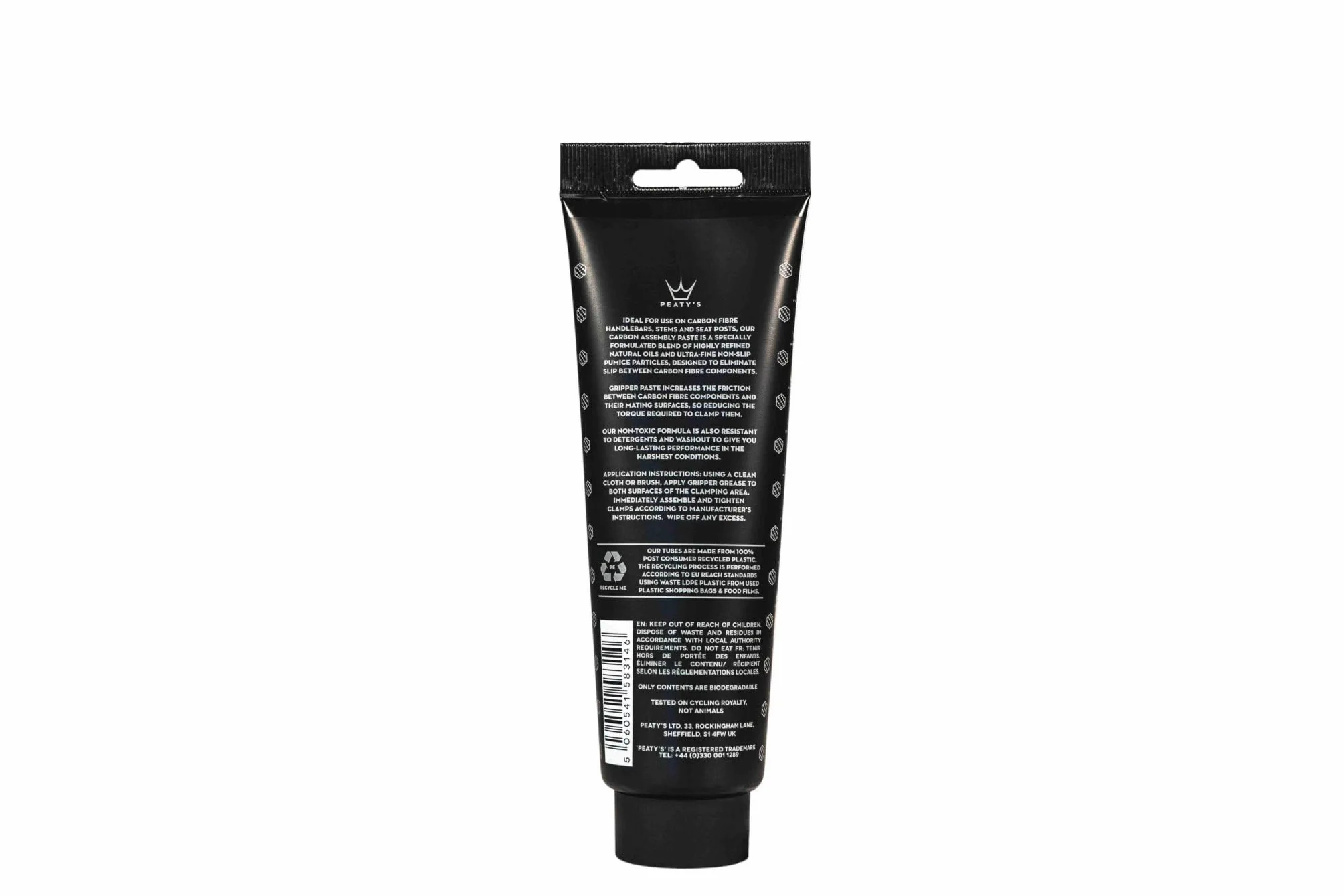 Peaty's Max Grip Pasta per Presa in Carbonio - Grasso per Bici per Componenti in Fibra di Carbonio, Pasta di Montaggio per Manubri, Steli e Reggisella, Formula Sicura e Duratura - 75 g