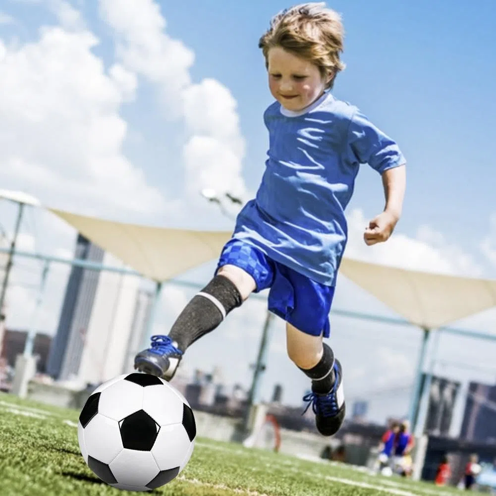 Palla da calcio classica nera e bianca - Pallone standard di misura 5 per allenamento per adulti, bambini e studenti
