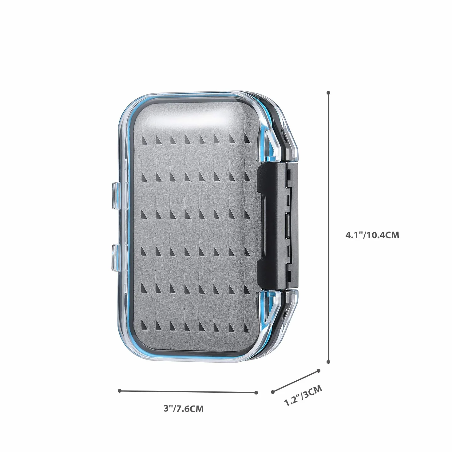 Gonex Scatola per Kit Esche da Pesca a Mosca Impermeabile Leggera 10,4 x 7,6 x 3 cm Grigio
