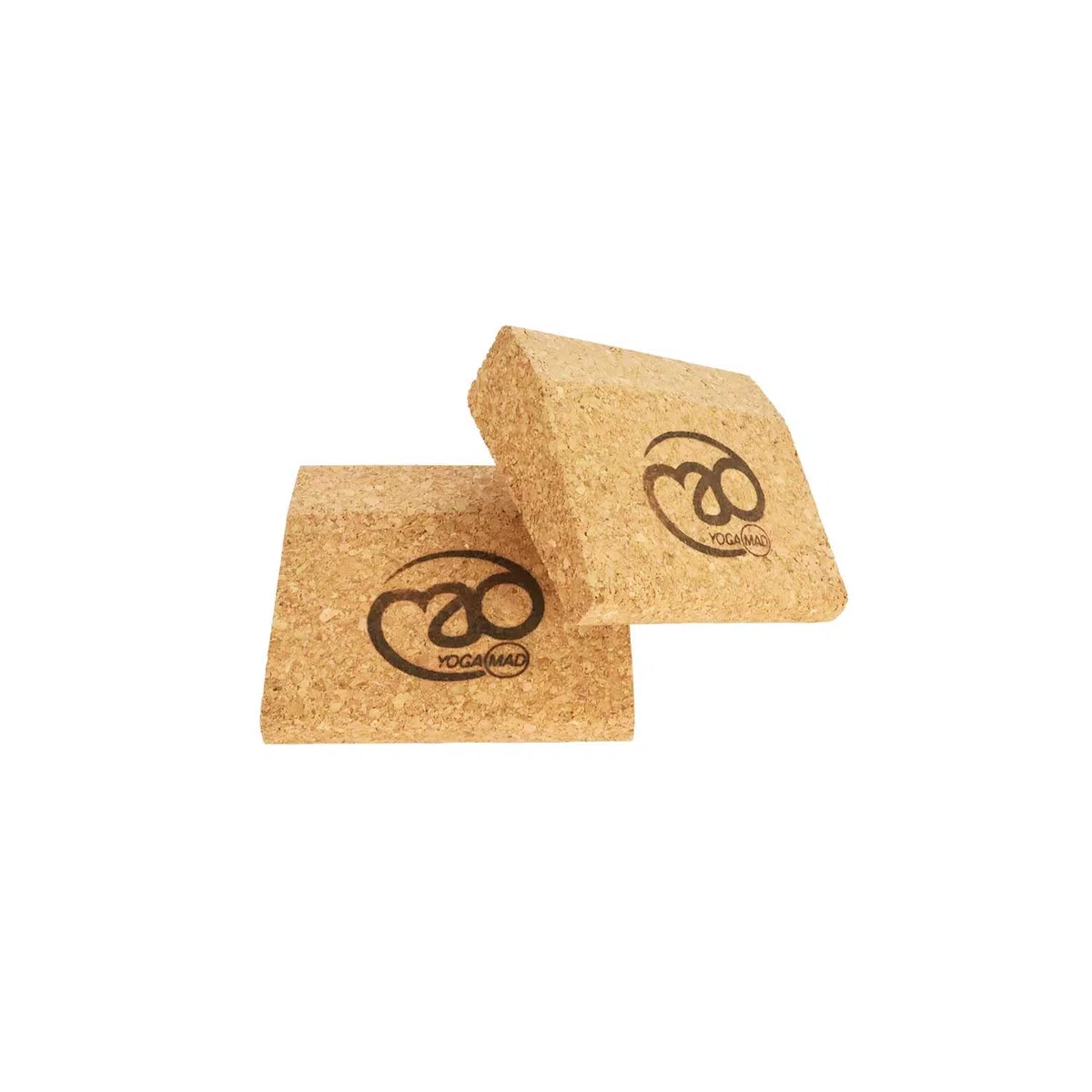 Yoga-Mad Zeppe per Yoga, Mini Coppia di Zeppe in Sughero, Confezione da 2 Blocchi con Zeppa Tascabili, Materiale Naturale Ecologico per Principianti e Professionisti