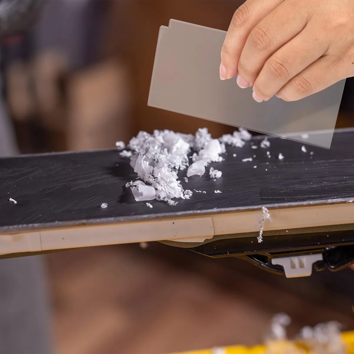 2pz Raschietto per Cera da Snowboard, Plastica Triangolo e Rettangolo Raschietto per Cera da Sci Rimozione Raschietto per Sci per Sport All'Aria Aperta Sci Snowboard Rimozione Extra Della Cera