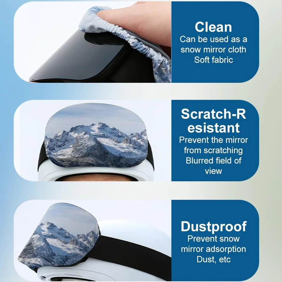 Copri Maschere da Sci Portabilità Protezione per Maschera da Sci, in Microfibra Protezione da Graffi, Antigraffio, Eustodia Protettiva per Occhiali da Sci in Morbida Microfibra