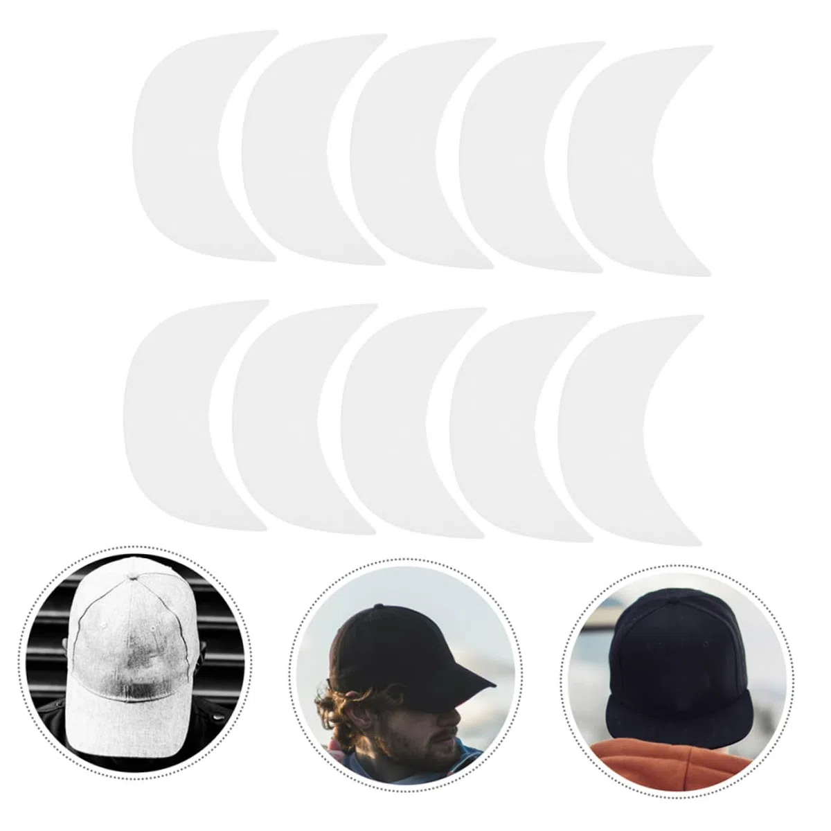 LIFKOME Inserti per Visiera da Baseball 20 Pezzi Accessori per Cappelli con Visiera Inserti per Il Mantenimento della Forma