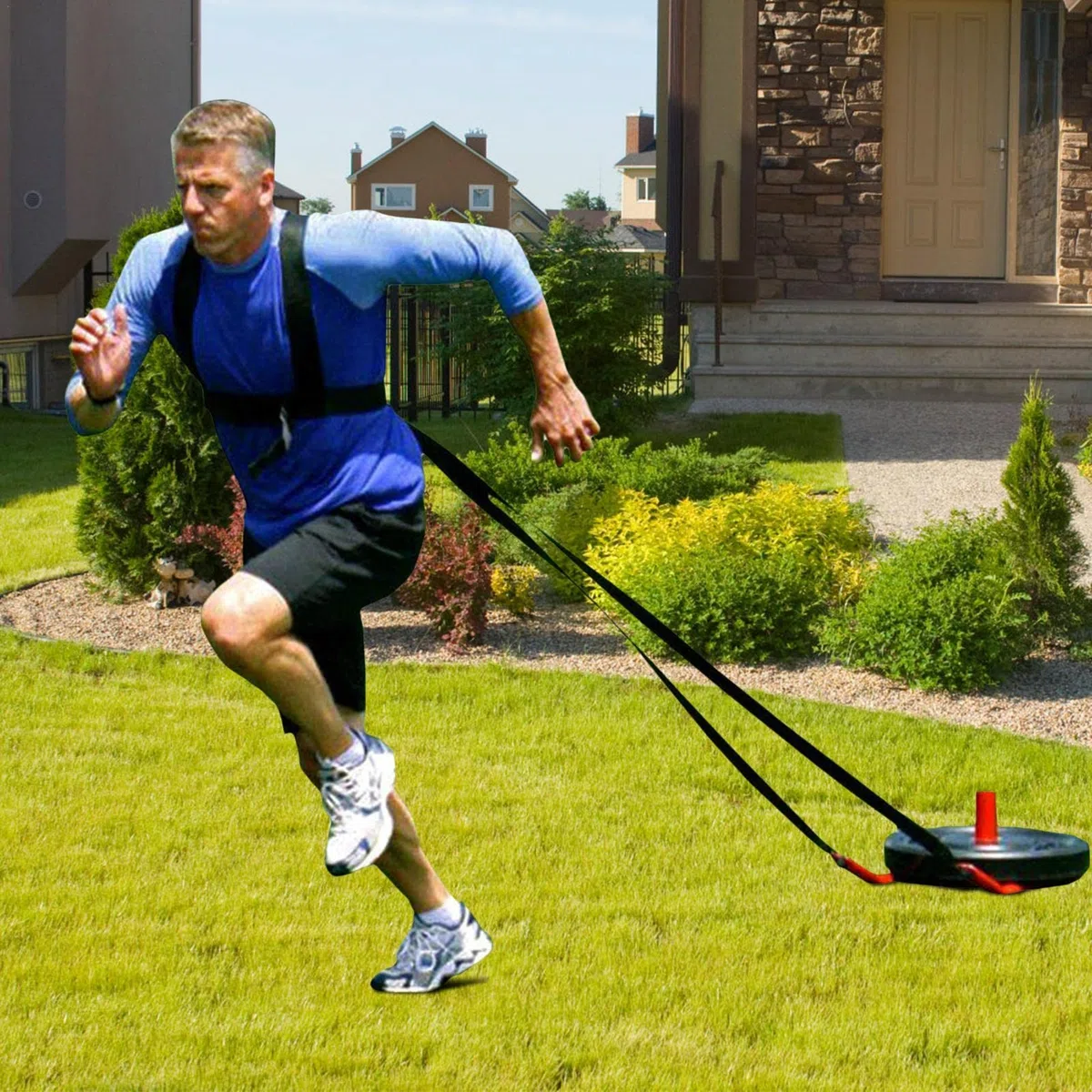 Imbracatura per Tirare la Slitta - Allenatore di Resistenza e Assistenza all'allenamento con Imbracatura da Slitta Durevole - Addestratore di Imbracatura di velocità per Allenamento
