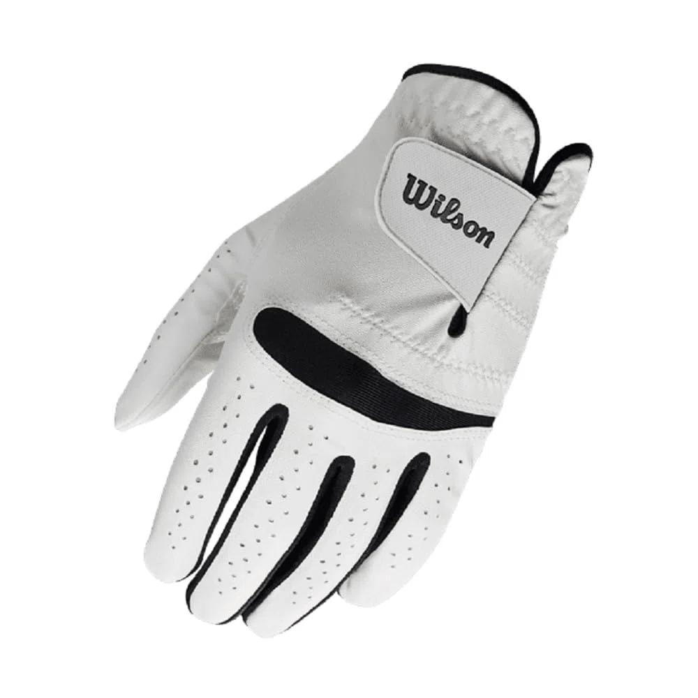 WILSON Feel Plus MRH - Guanto golf uomo, Bianco (bianco)