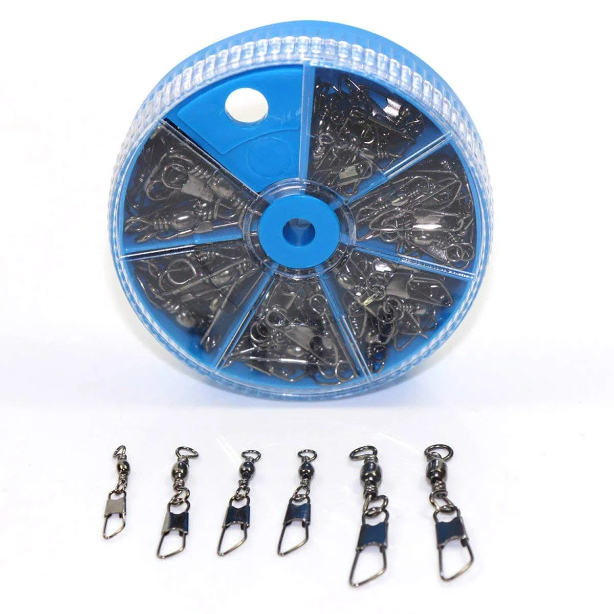 Croch 100/300 Pezzi Pesca Girelle con Moschettone per Connettori Clip Girevoli # 14, # 12, # 10, # 8, # 6,# 4, # 2